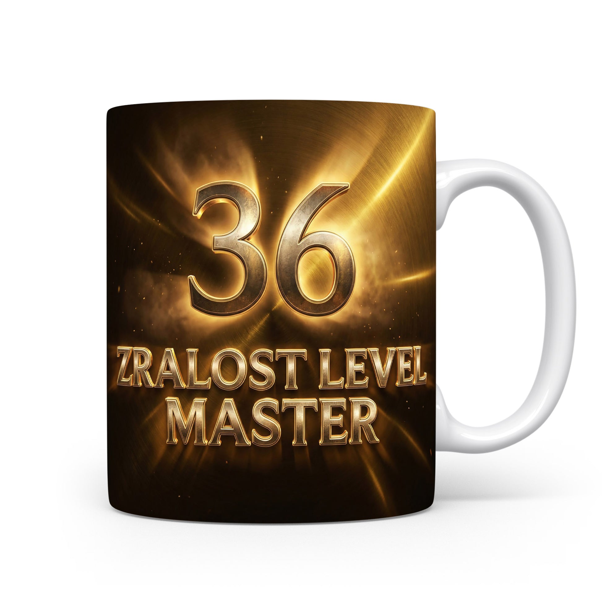 Narozeninový hrnek 36 ZRALOST LEVEL MASTER