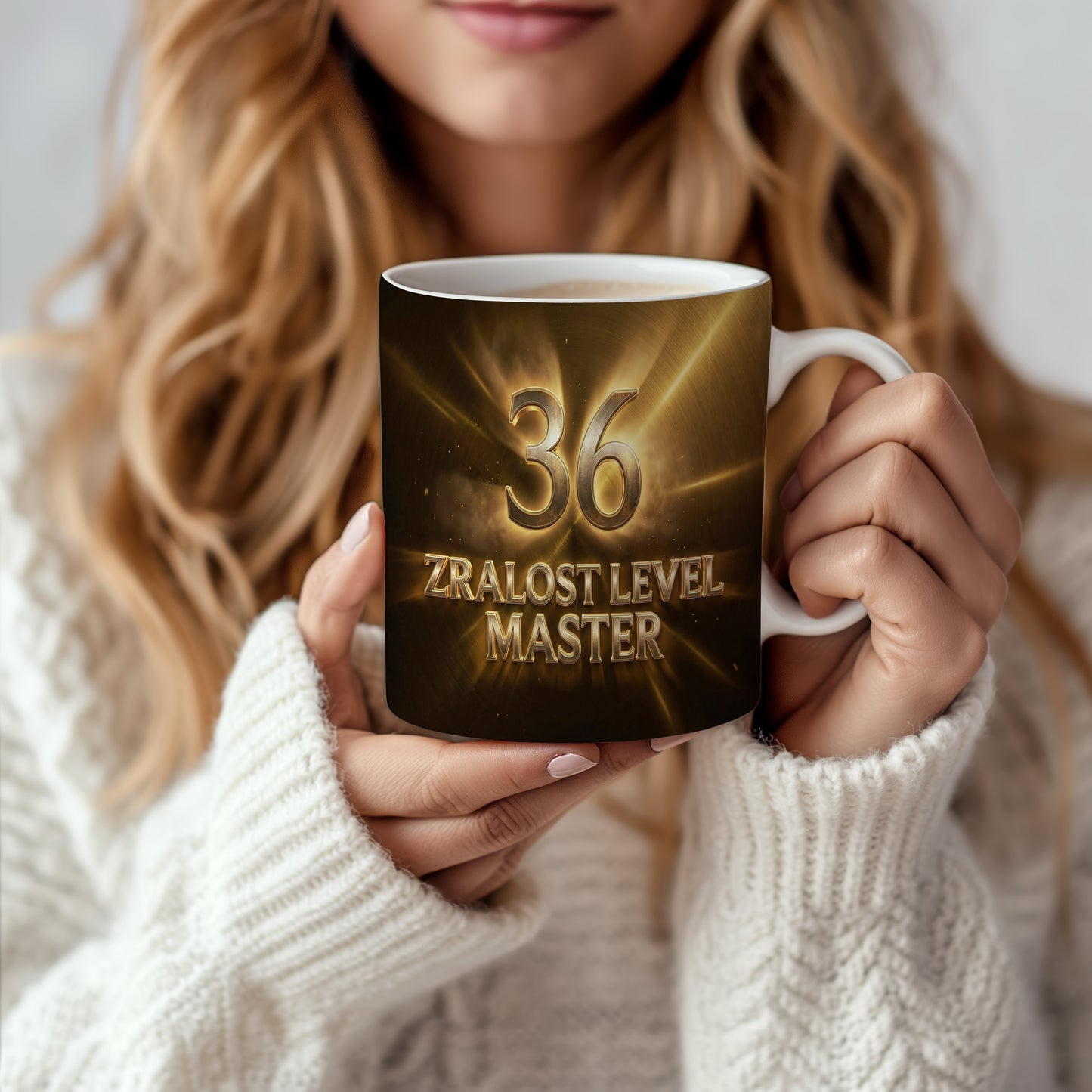 Narozeninový hrnek 36 let – ZRALOST LEVEL MASTER