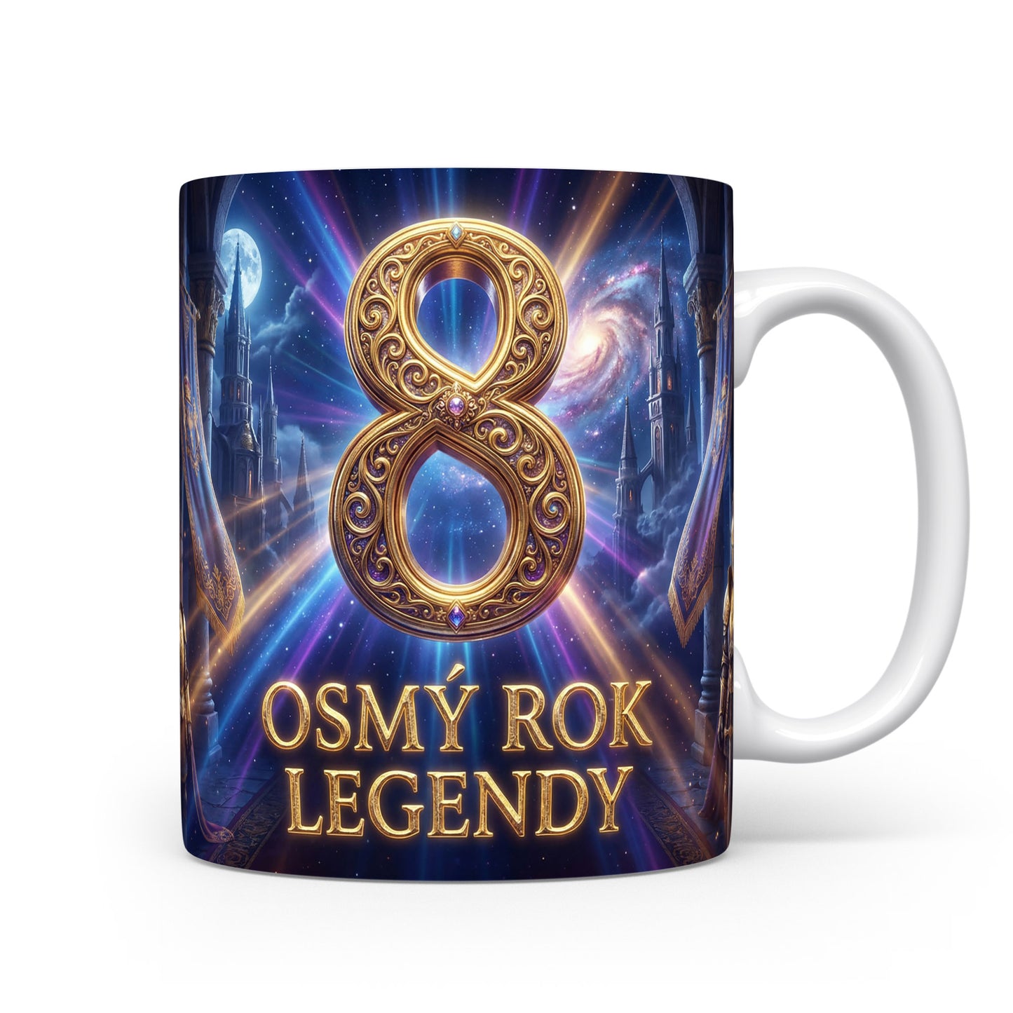 Hrnček s nápisem OSMÝ ROK LEGENDY