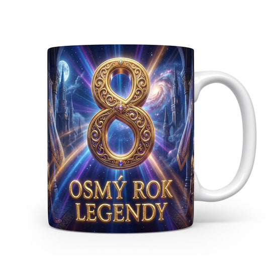 Hrnček s nápisem OSMÝ ROK LEGENDY