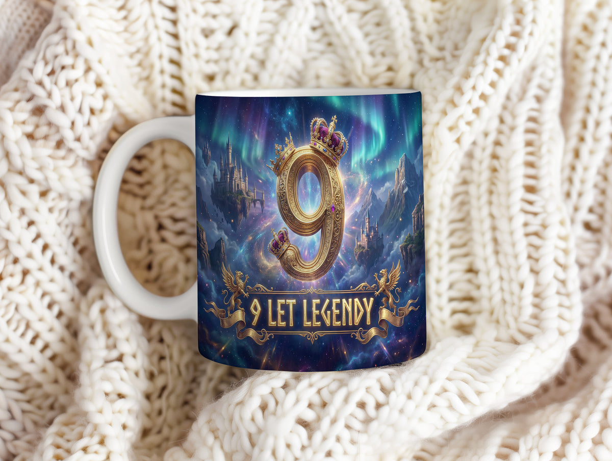 Narozeninový hrnek 9 let – 9 LET LEGENDY