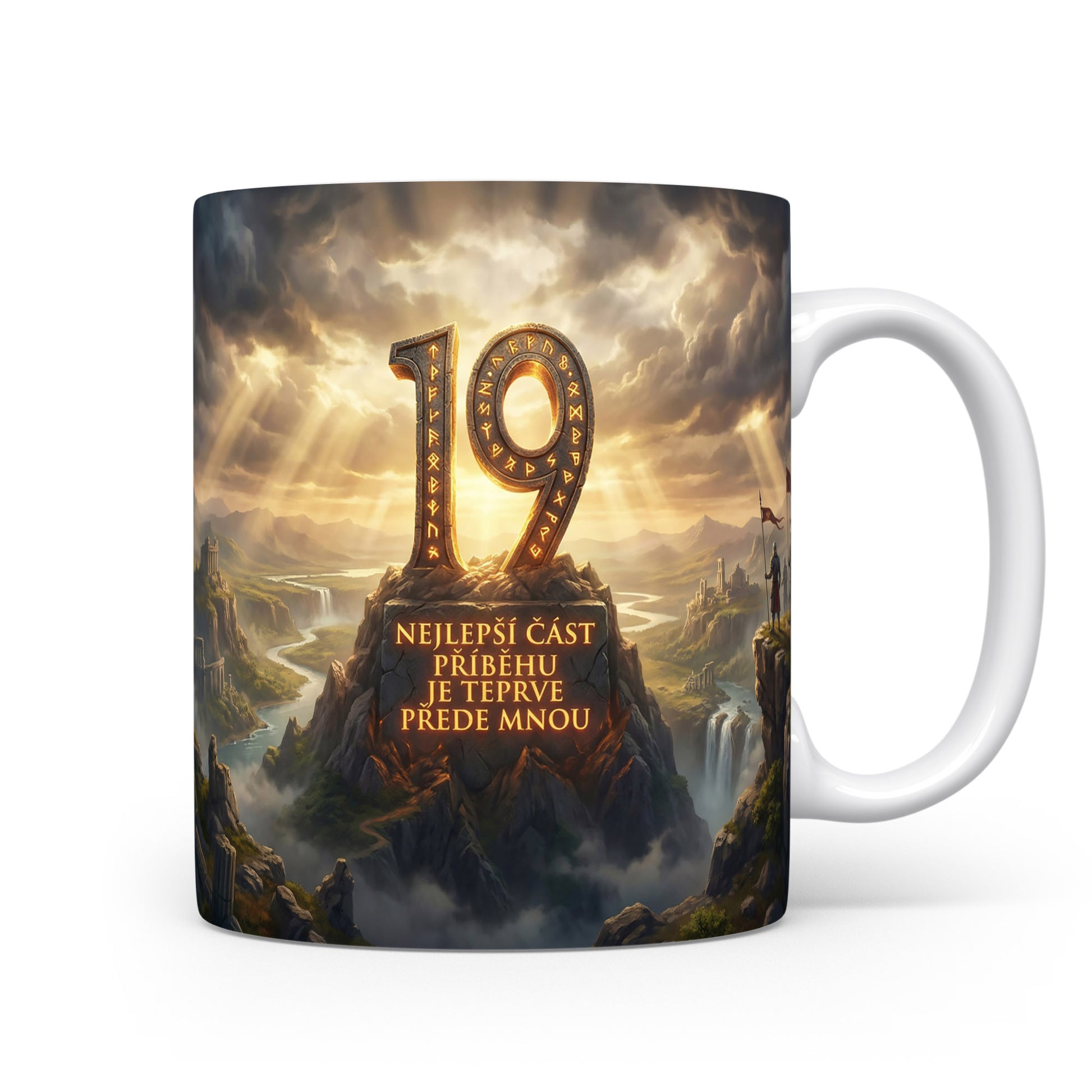 Hrnček s číslem 19 a motivačním textem