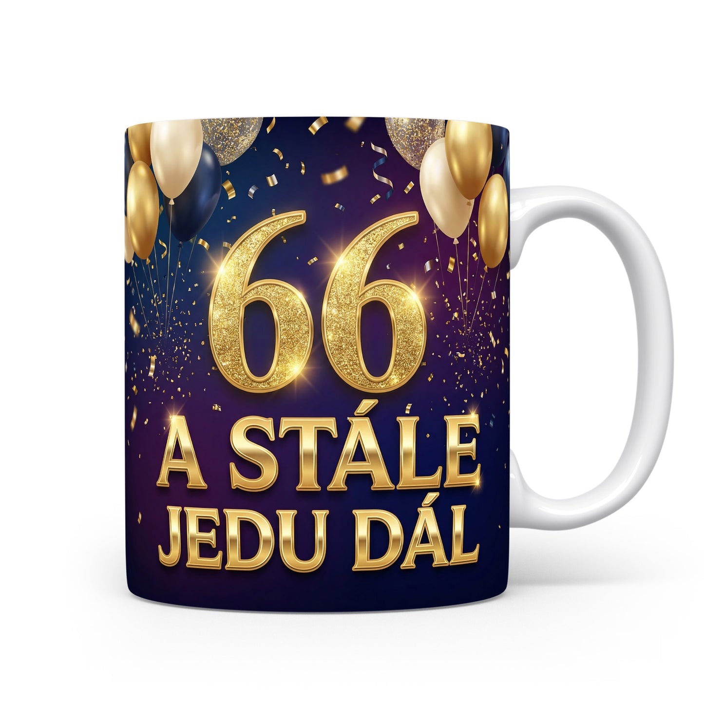 Narozeninový hrnek s číslem 66