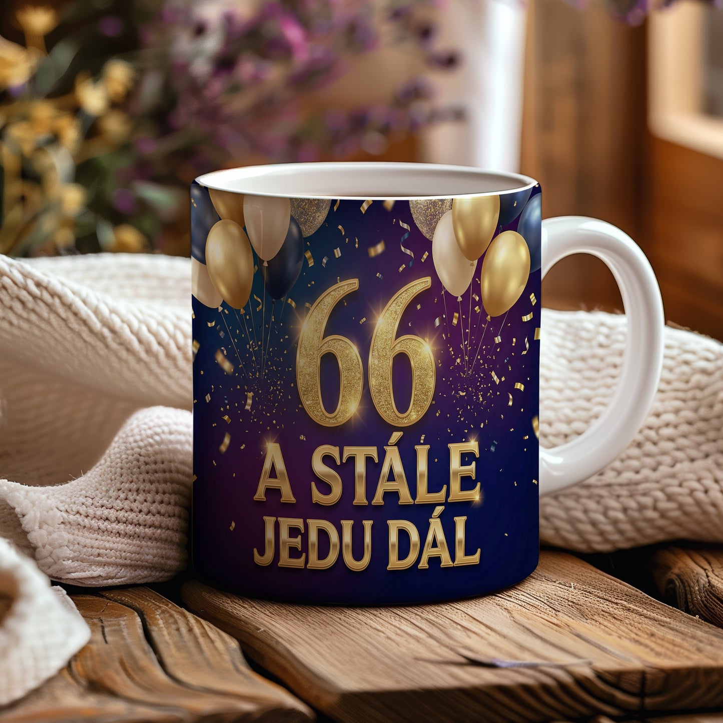 Narozeninový hrnek 66 let – A STÁLE JEDU DÁL