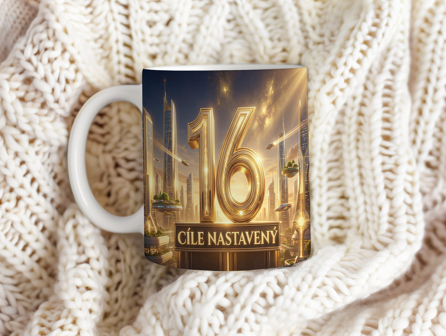 Narozeninový hrnek 16 let – CÍLE NASTAVENÝ