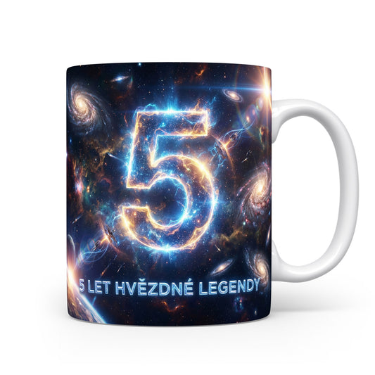 Hvězdný hrnek s číslem 5