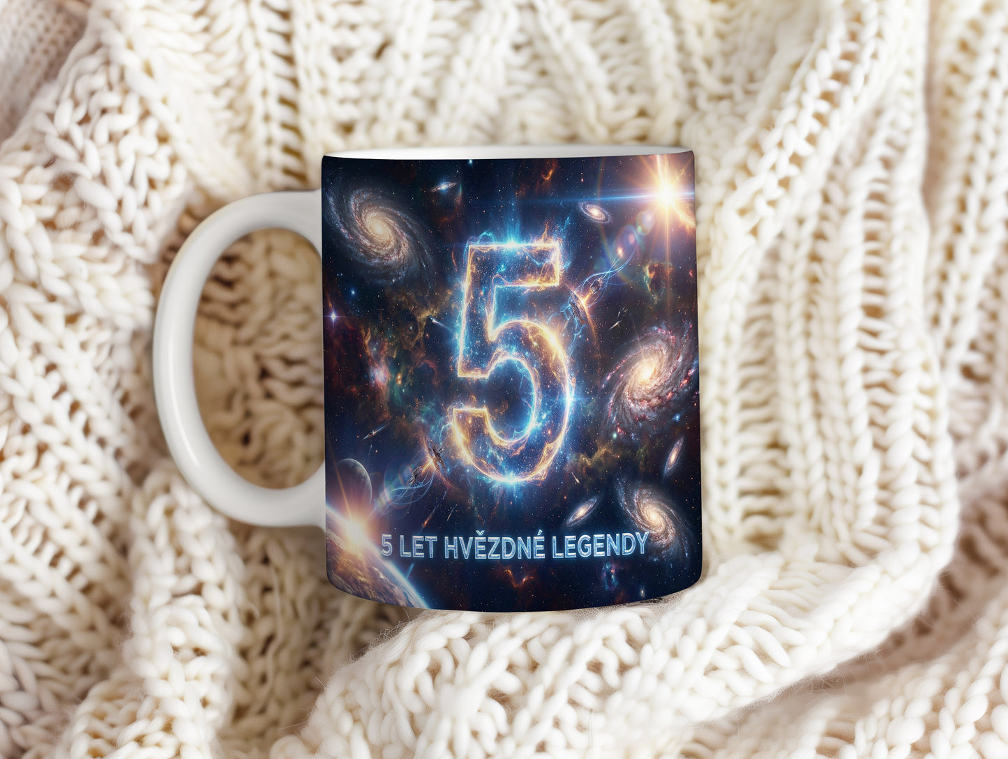 Narozeninový hrnek 5 let – 5 LET HVĚZDNÉ LEGENDY