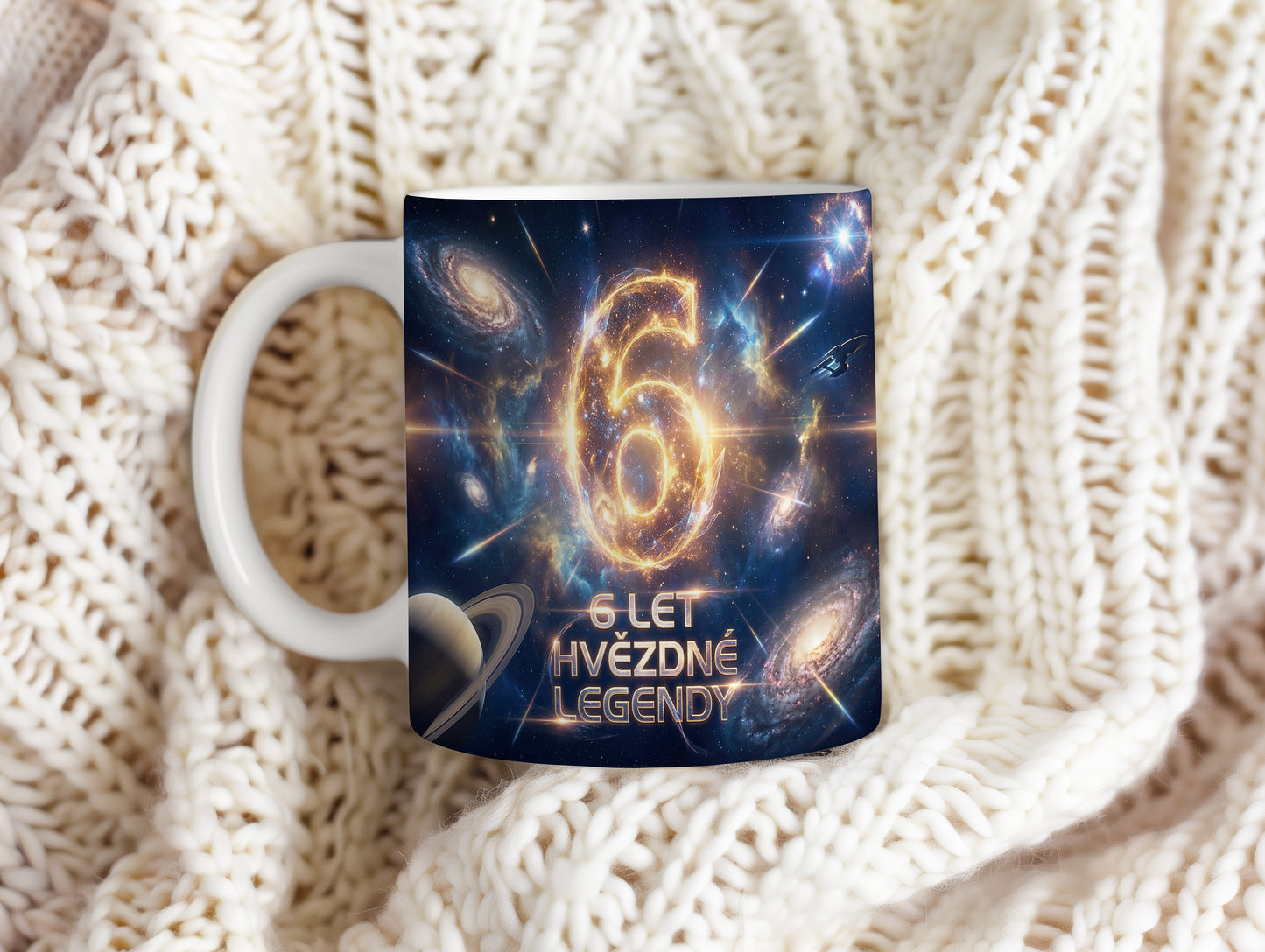 Narozeninový hrnek 6 let – 6 LET HVĚZDNÉ LEGENDY