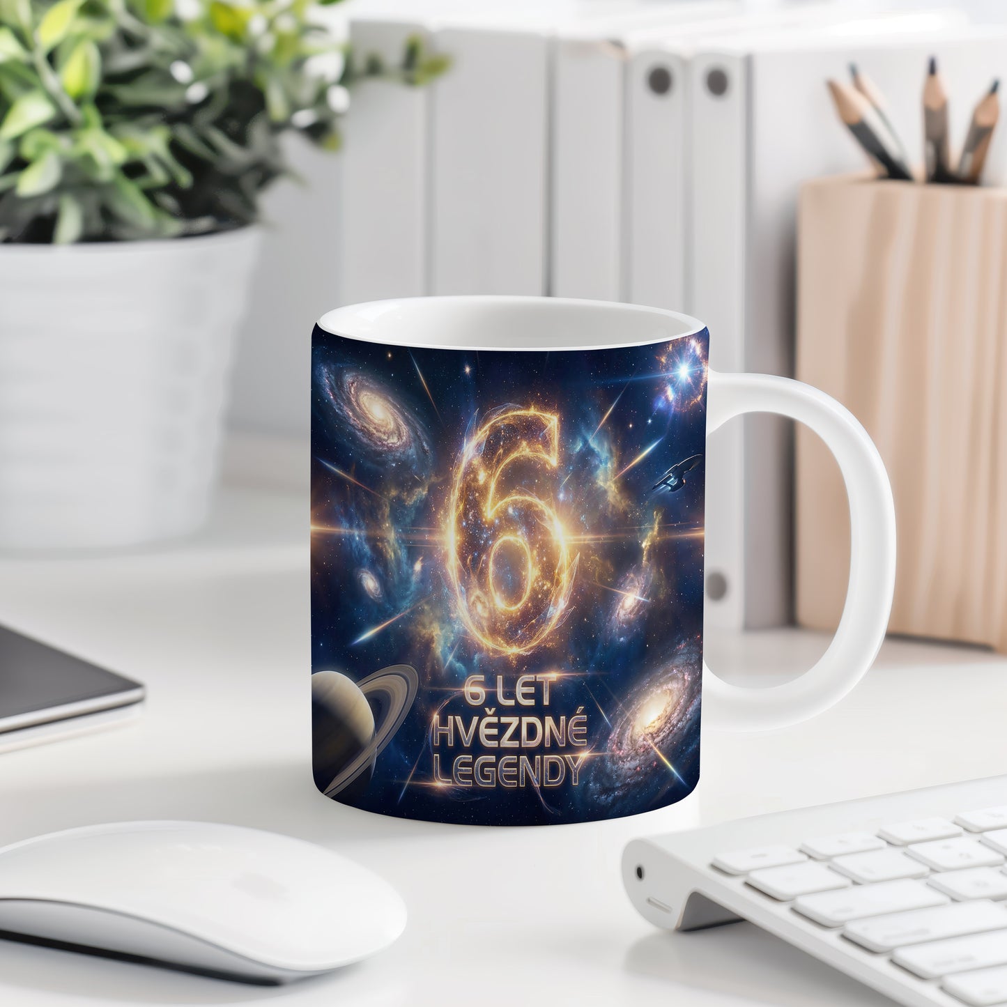 Narozeninový hrnek 6 let – 6 LET HVĚZDNÉ LEGENDY