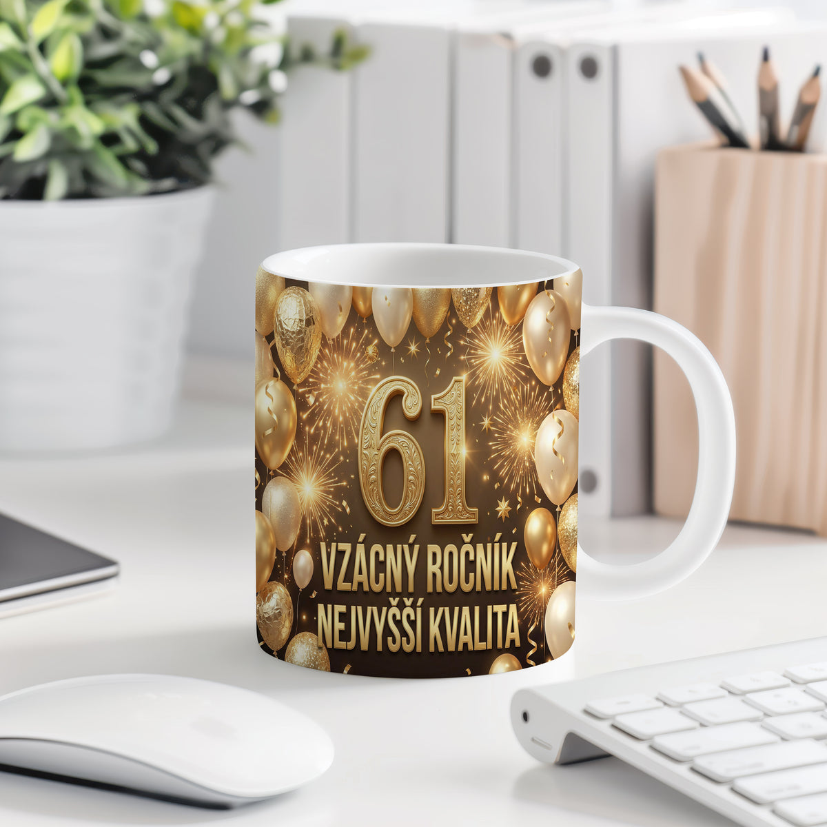 Narozeninový hrnek 61 let – VZÁCNÝ ROČNÍK NEJVYŠŠÍ KVALITA