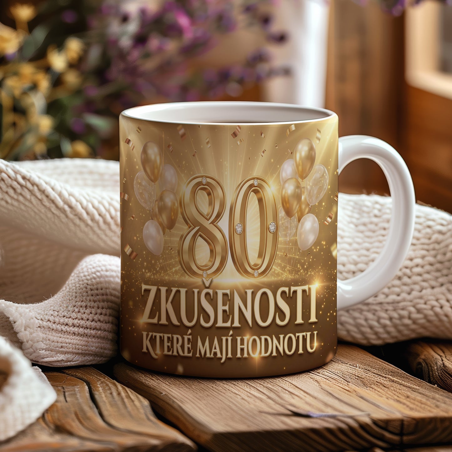 Narozeninový hrnek 80 let – ZKUŠENOSTI, KTERÉ MAJÍ HODNOTU
