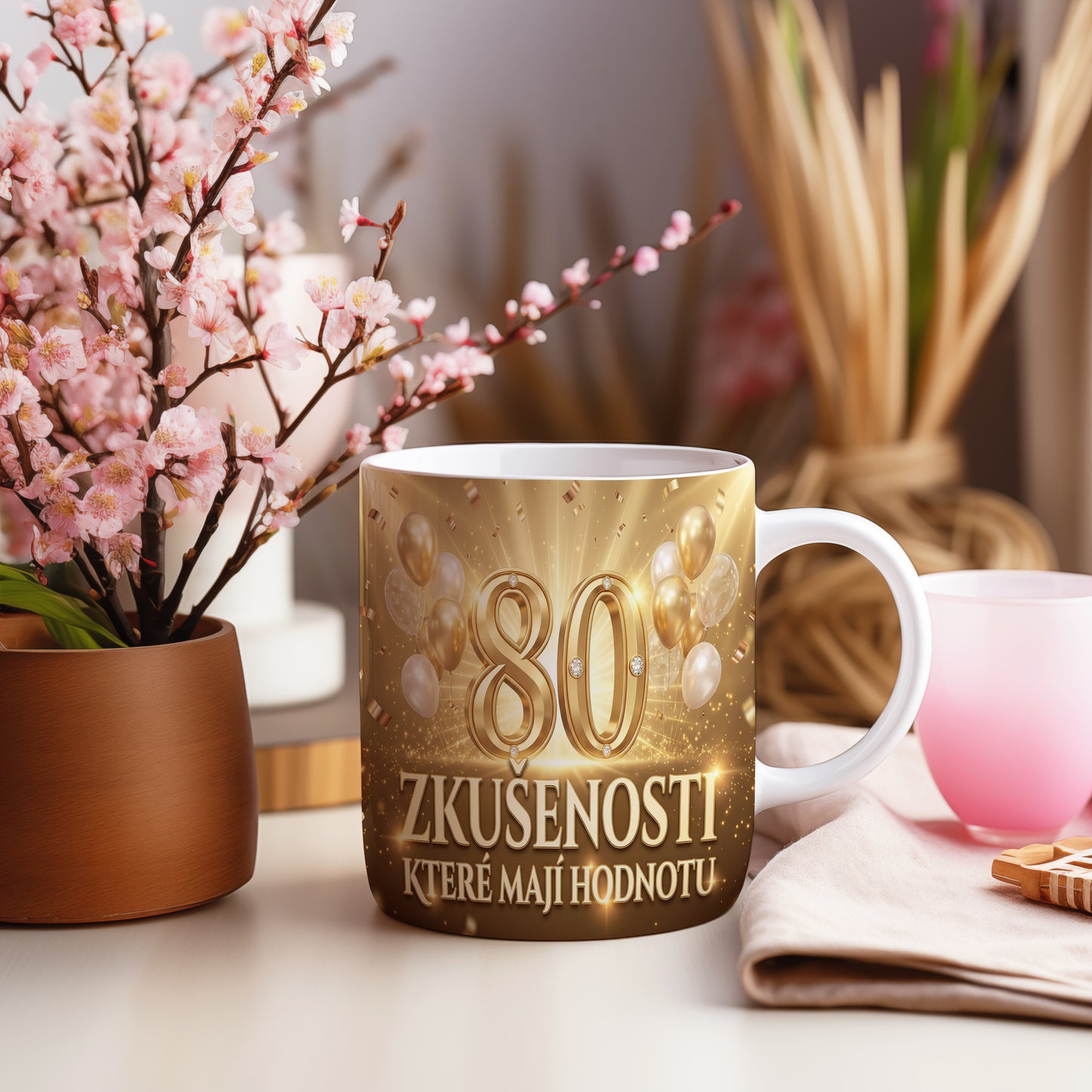 Narozeninový hrnek 80 let – ZKUŠENOSTI, KTERÉ MAJÍ HODNOTU