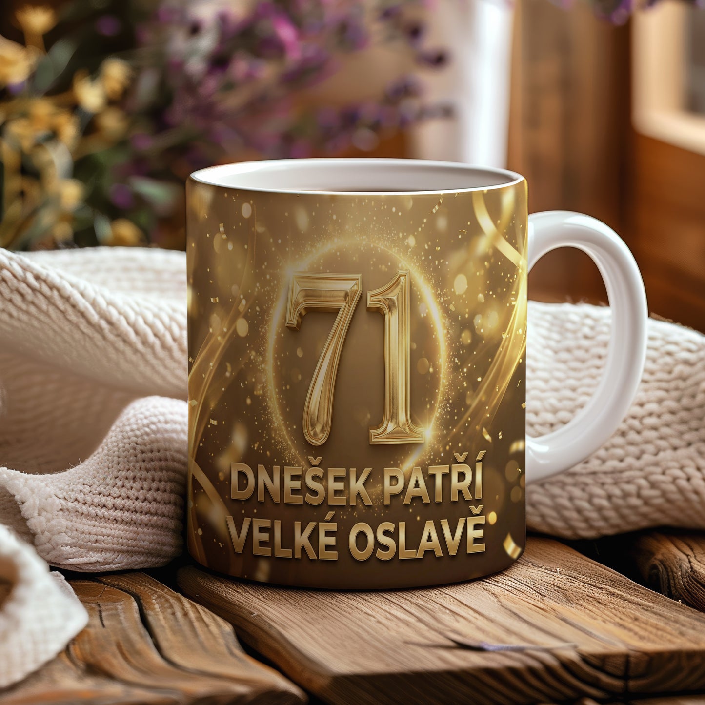 Narozeninový hrnek 71 let – Dnešek patří velké oslavě