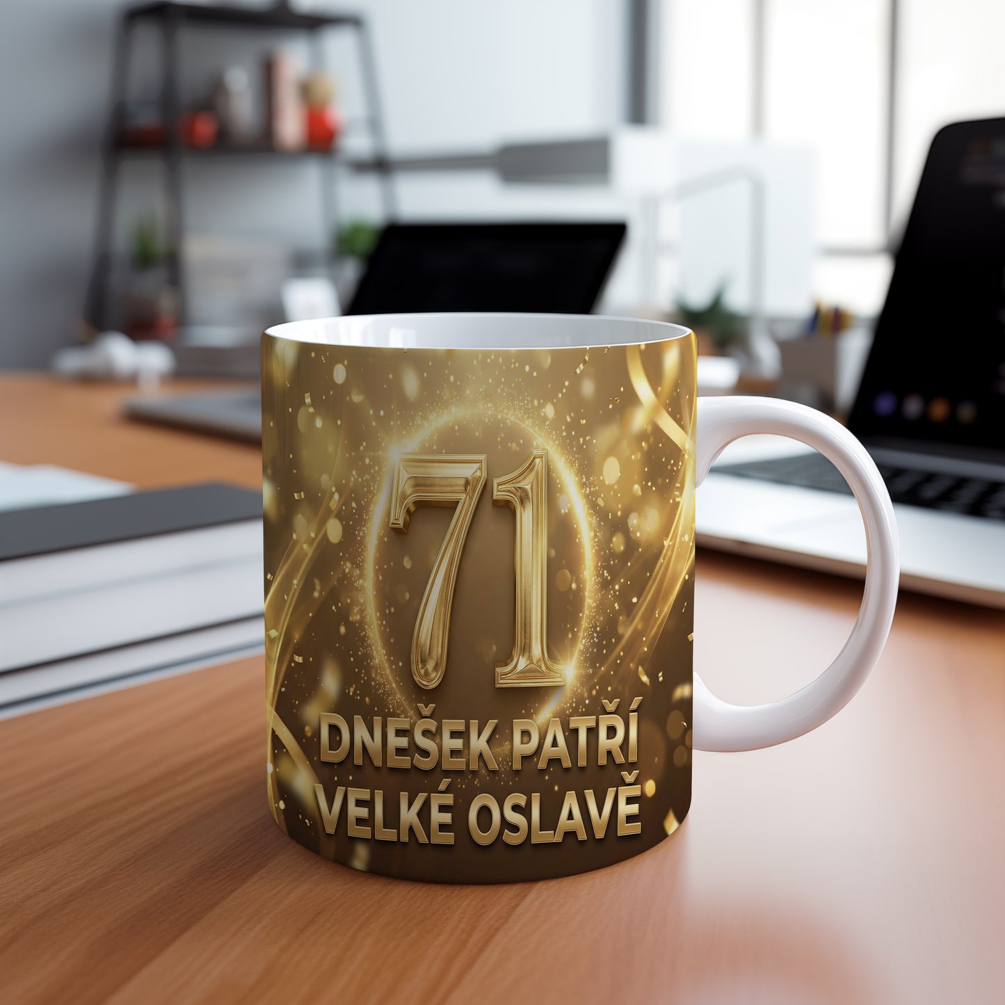 Narozeninový hrnek 71 let – Dnešek patří velké oslavě