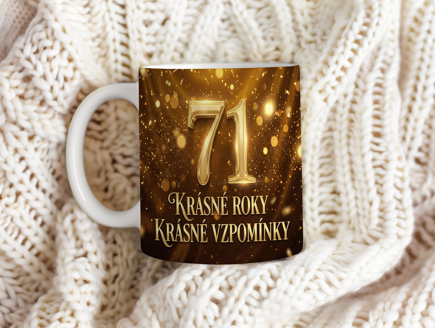 Narozeninový hrnek 71 let – Krásné roky krásné vzpomínky