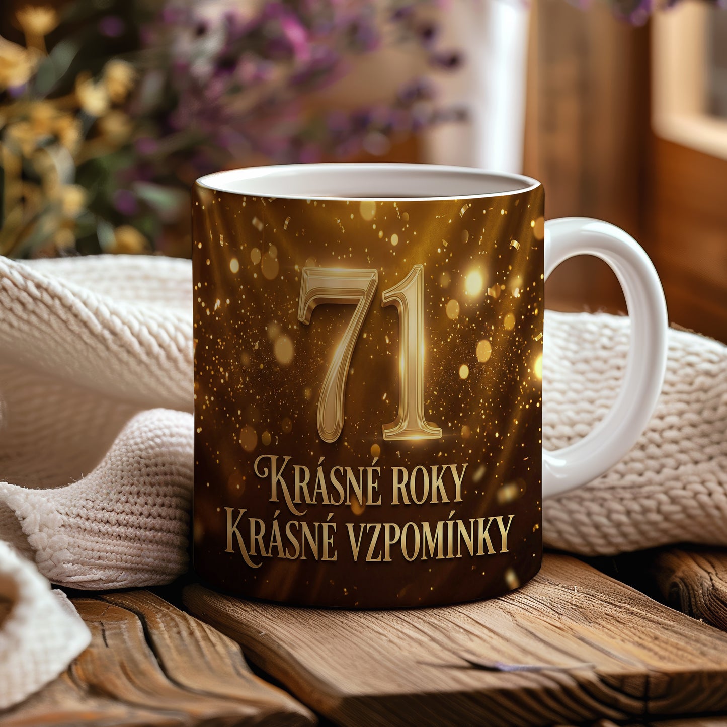 Narozeninový hrnek 71 let – Krásné roky krásné vzpomínky