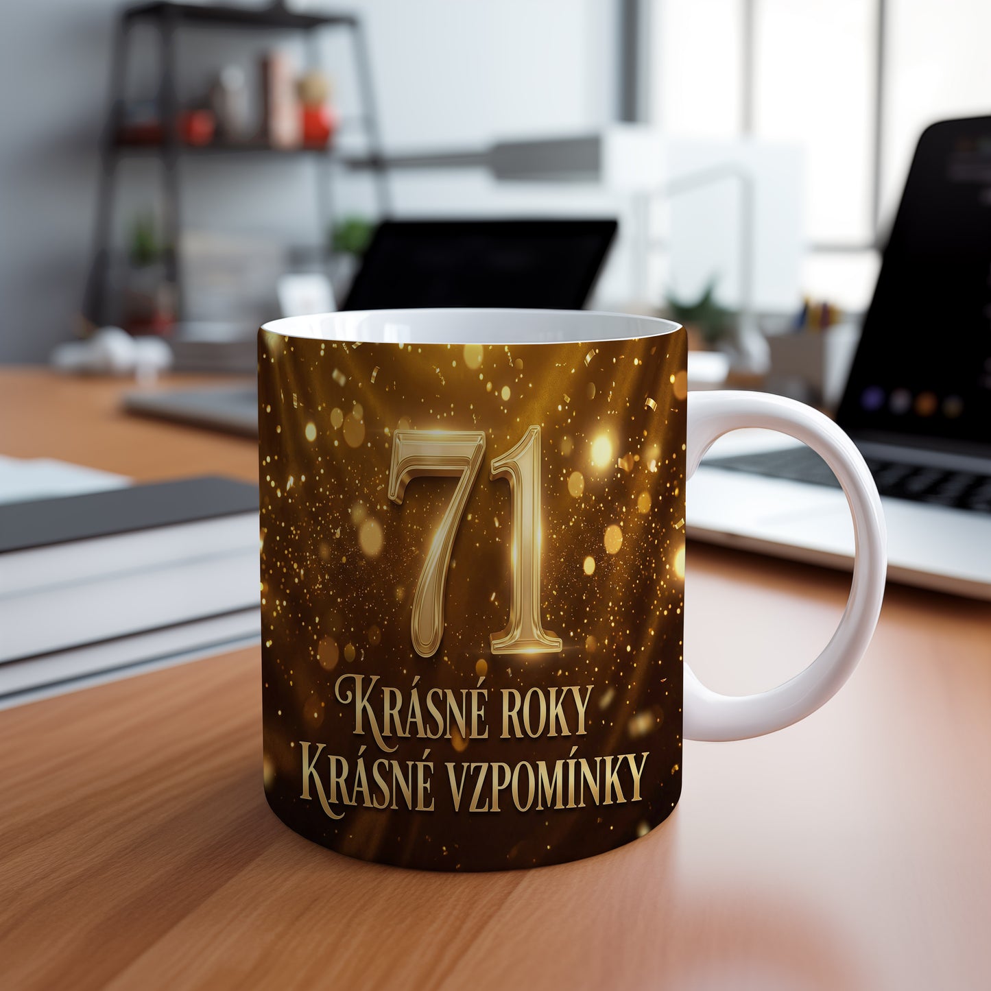 Narozeninový hrnek 71 let – Krásné roky krásné vzpomínky