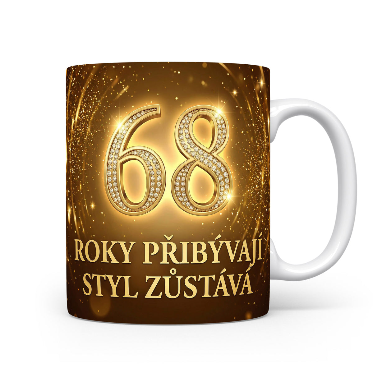 Narozeninový hrnek s číslem 68