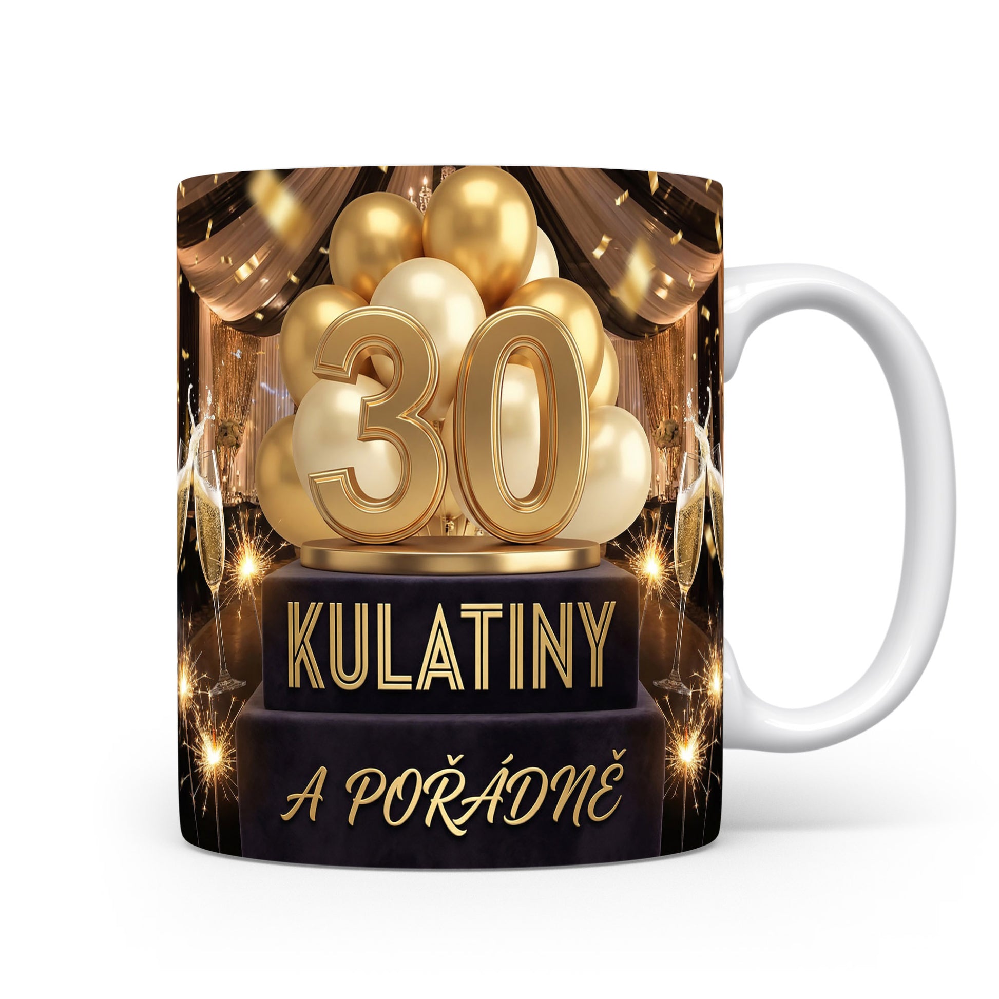 Hrnček s nápisem KULATINY A POŘÁDNĚ
