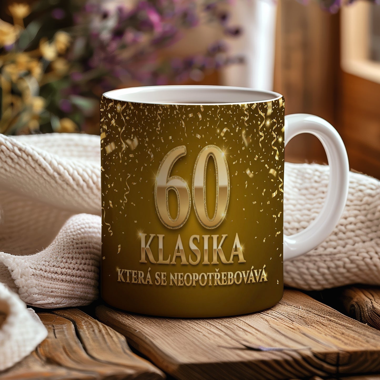 Narozeninový hrnek 60 let – KLASIKA, KTERÁ SE NEOPOTŘEBOVÁVÁ