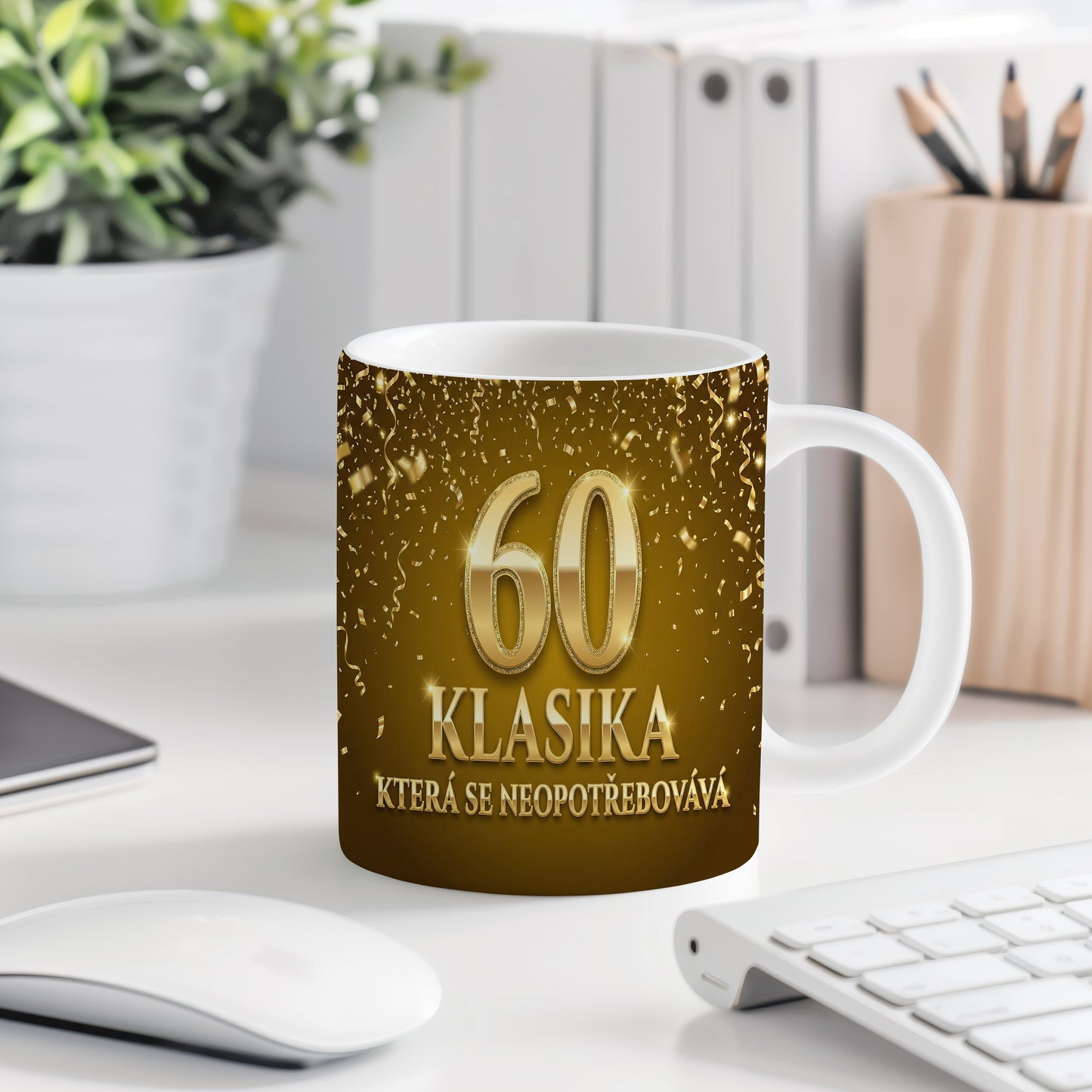 Narozeninový hrnek 60 let – KLASIKA, KTERÁ SE NEOPOTŘEBOVÁVÁ