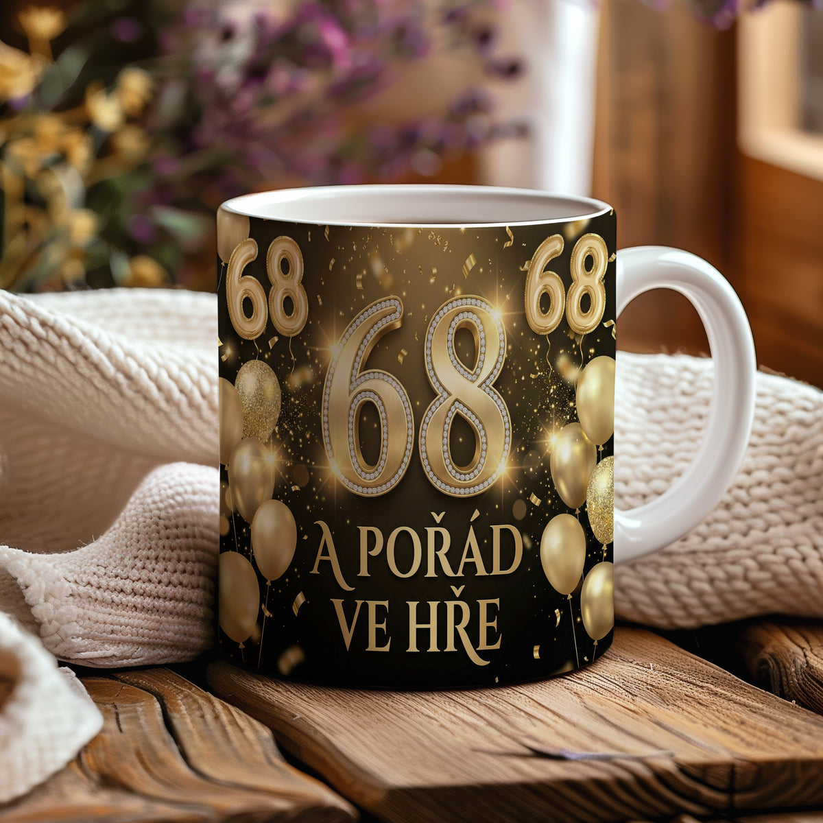 Narozeninový hrnek 68 let – A POŘÁD VE HŘE