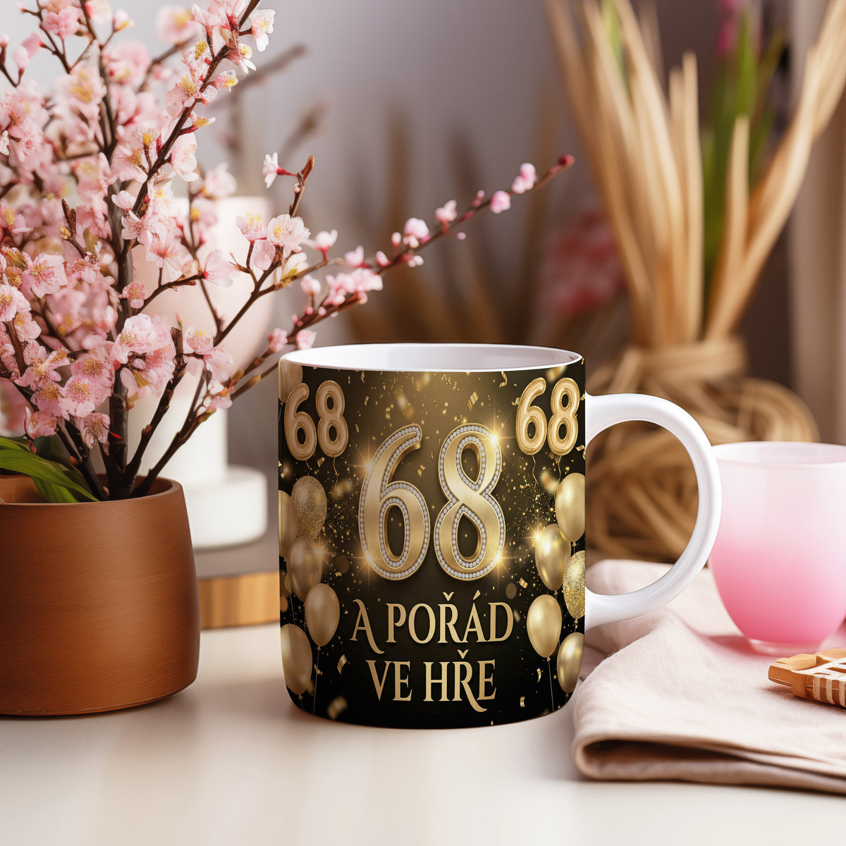 Narozeninový hrnek 68 let – A POŘÁD VE HŘE
