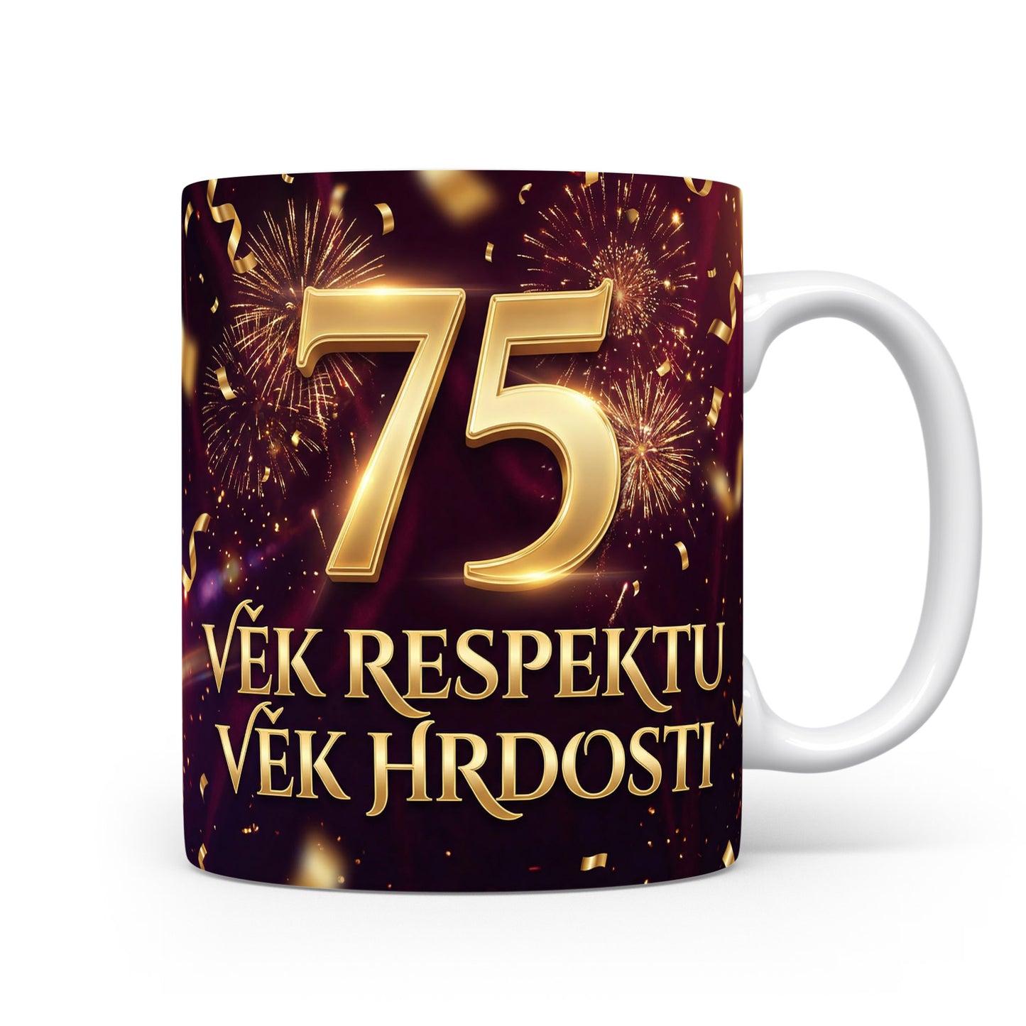 Hrnček s nápisem Věk respektu, věk hrdosti