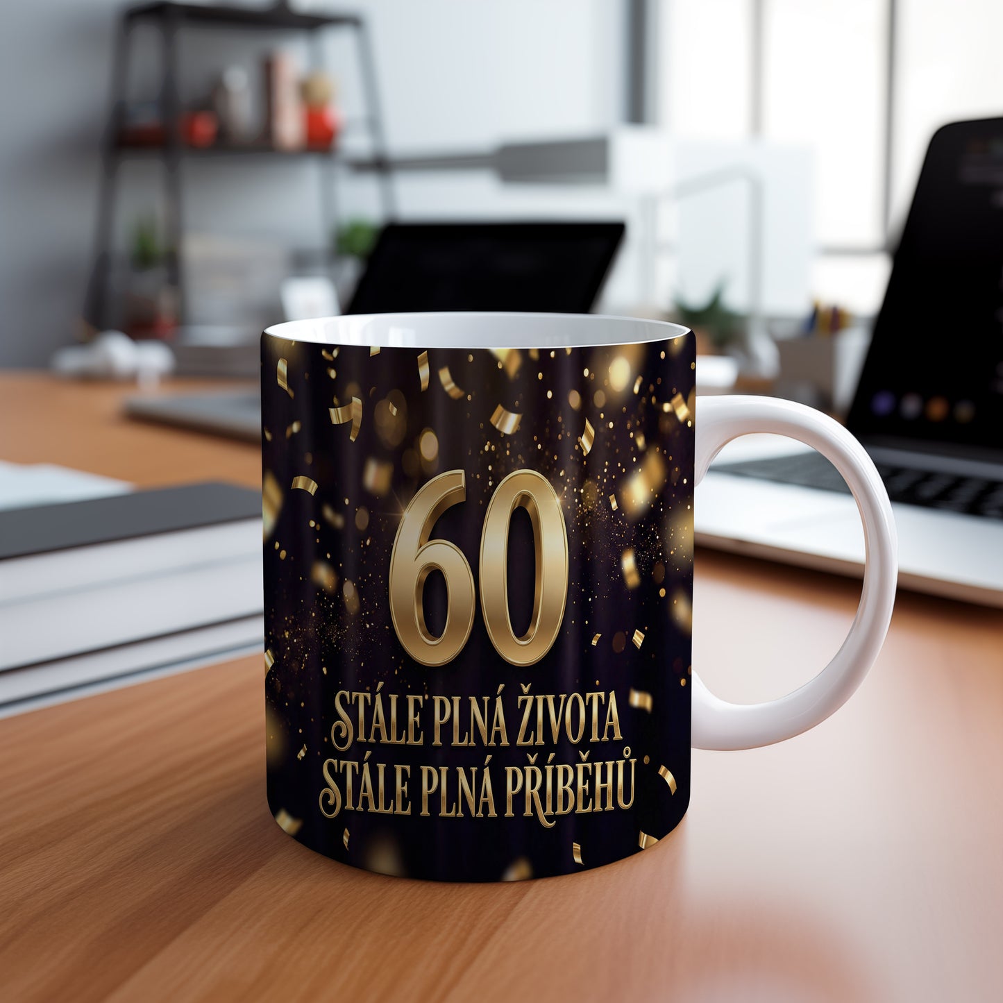 Narozeninový hrnek 60 let – STÁLE PLNÁ ŽIVOTA STÁLE PLNÁ PŘÍBĚHŮ