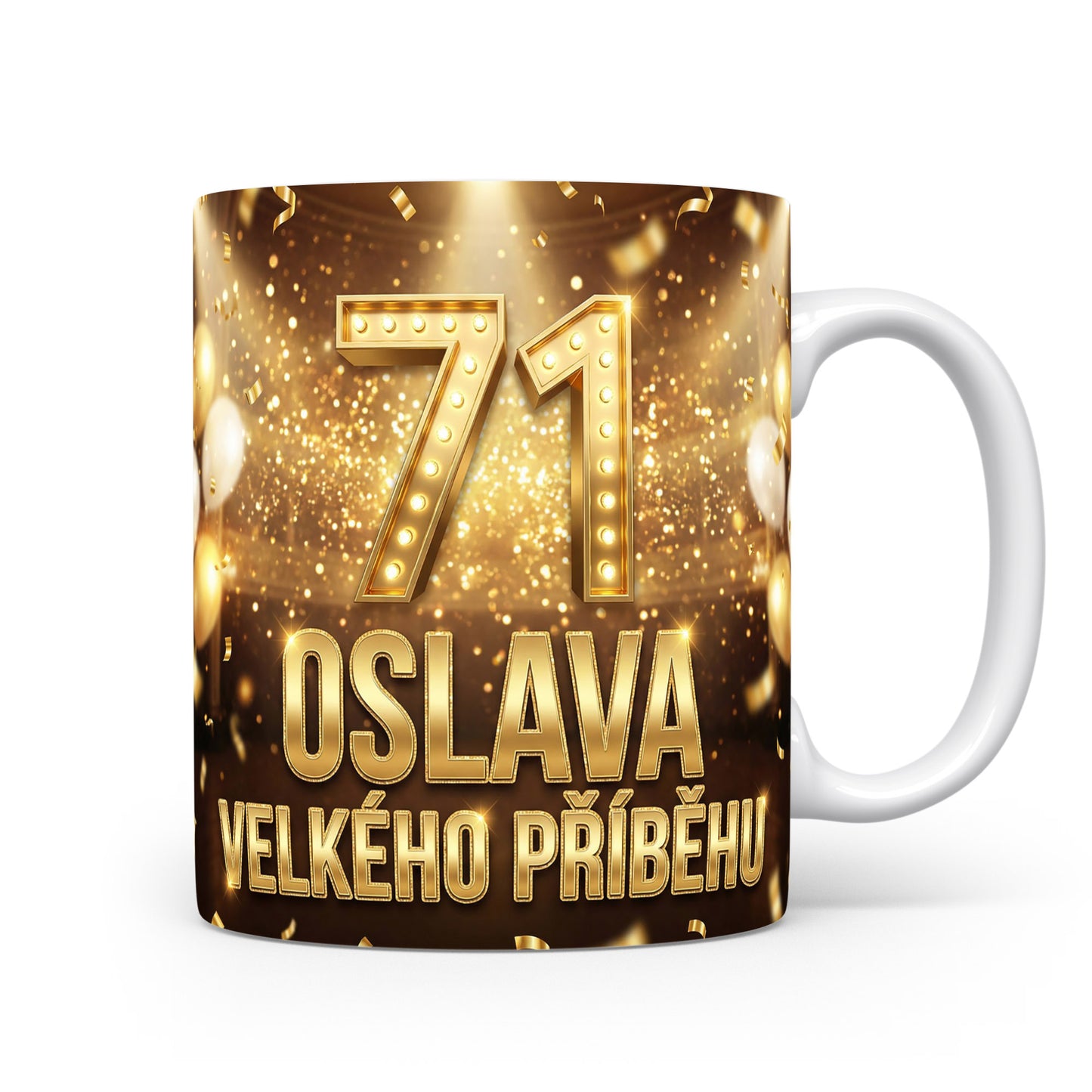 Hrnček s nápisem OSLAVA VELKÉHO PŘÍBĚHU