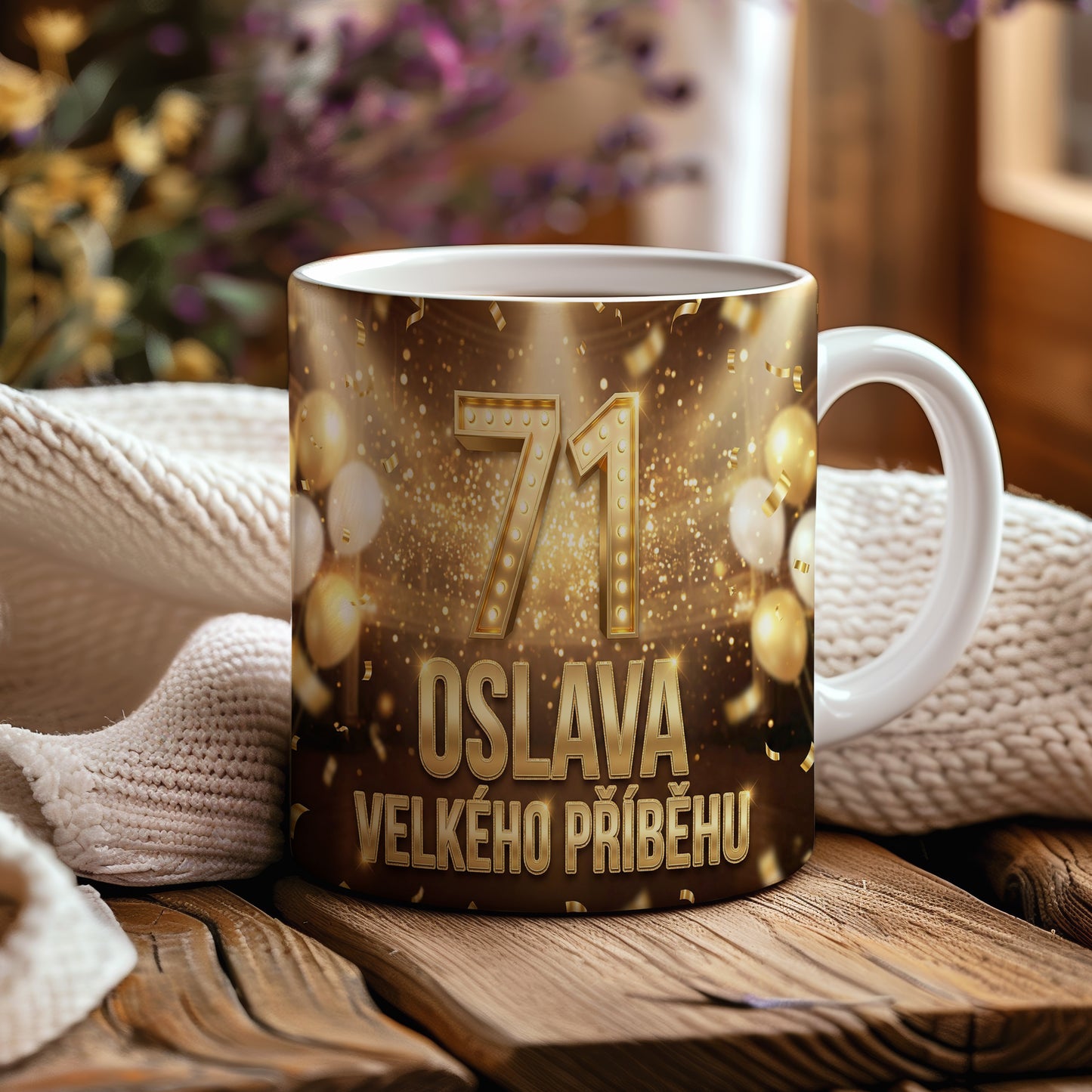 Narozeninový hrnek 71 let – OSLAVA VELKÉHO PŘÍBĚHU