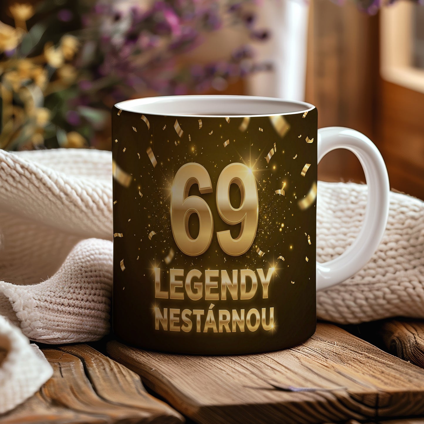 Narozeninový hrnek 69 let – LEGENDY NESTÁRNOU