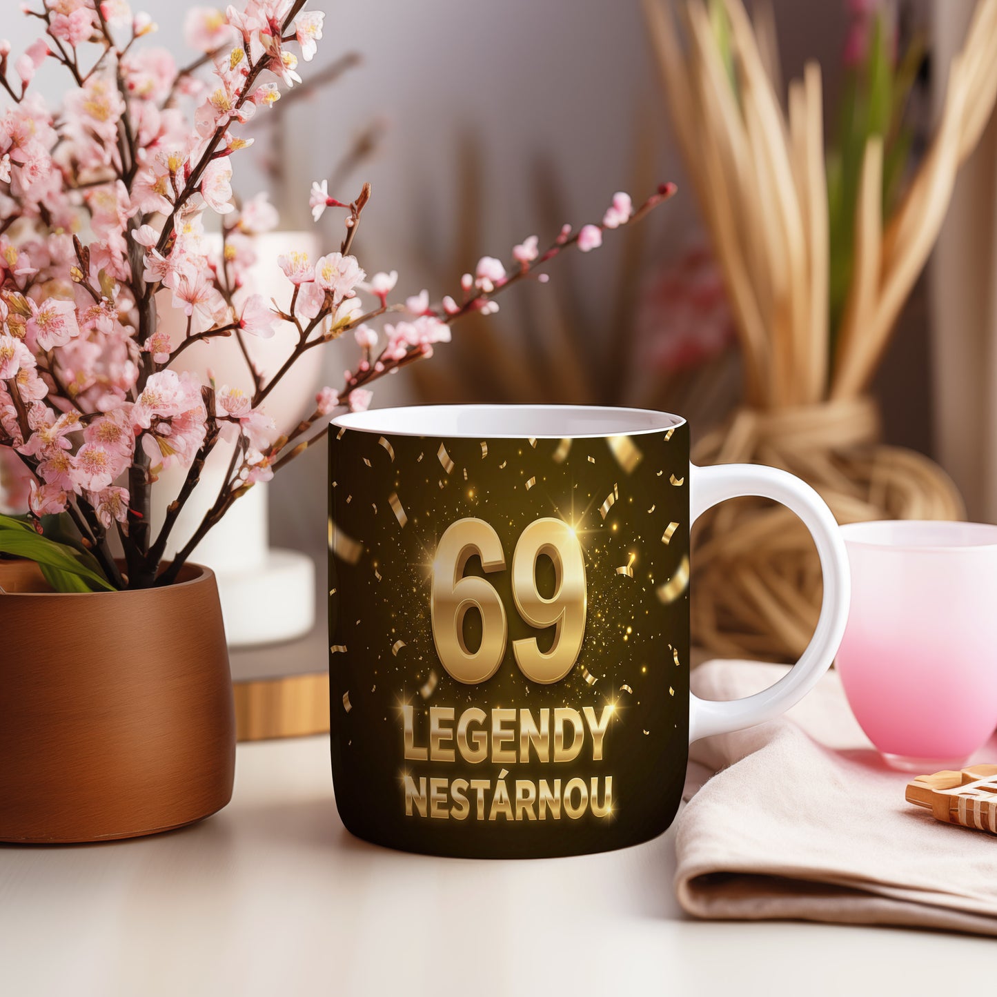 Narozeninový hrnek 69 let – LEGENDY NESTÁRNOU