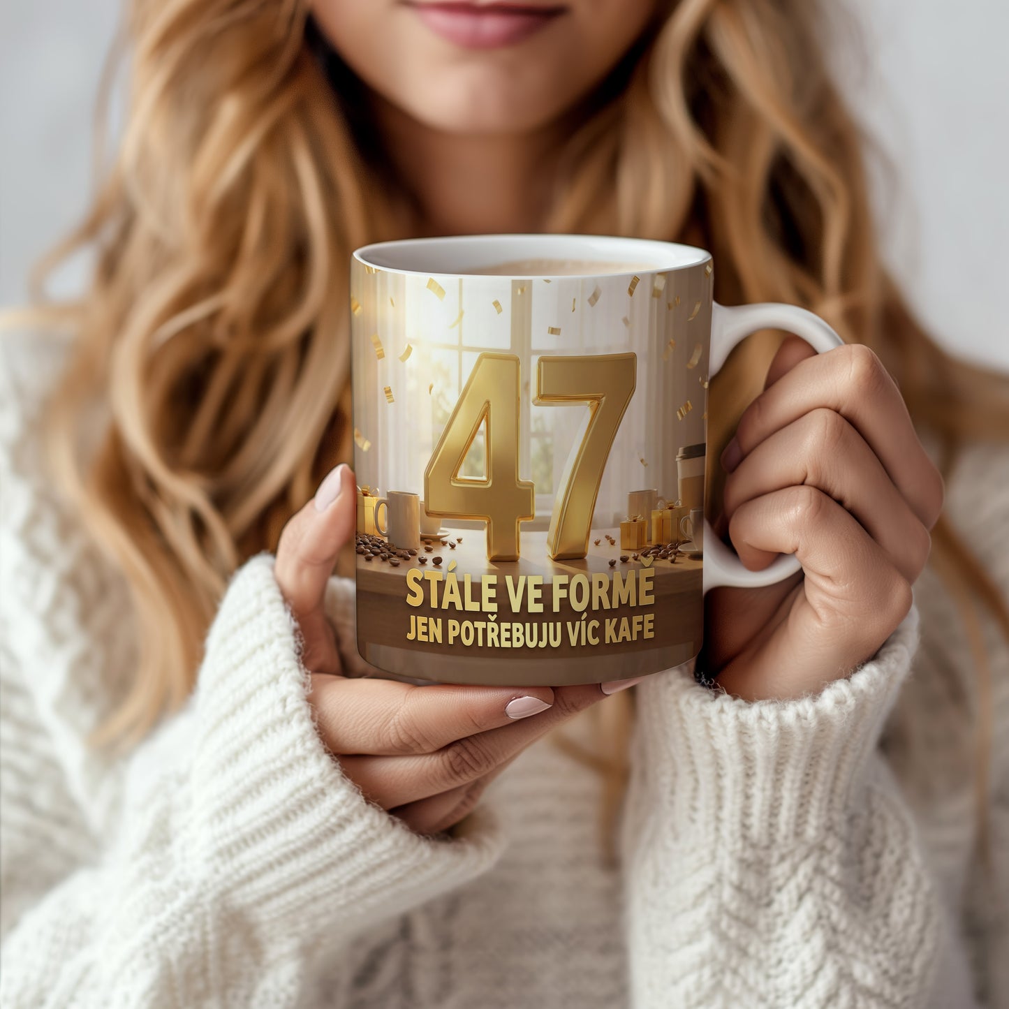 Narozeninový hrnek 47 let – STÁLE VE FORMĚ JEN POTŘEBUJU VÍC KAFE