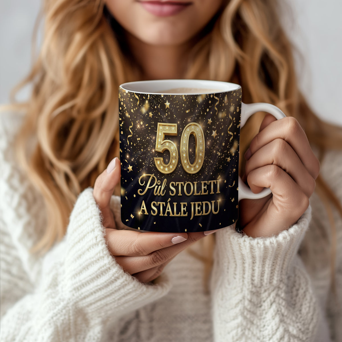 Narozeninový hrnek 50 let – Půl století a stále jedu