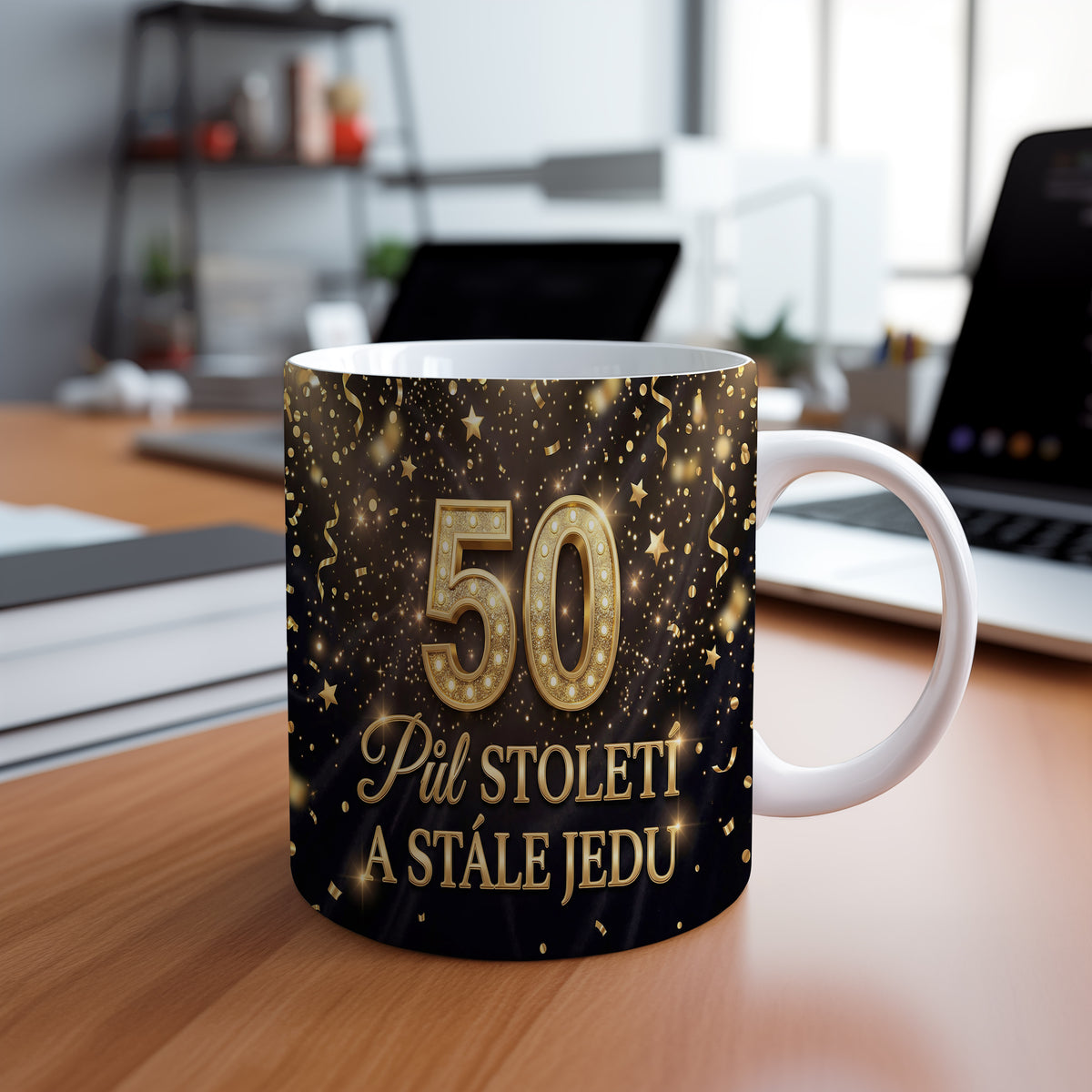 Narozeninový hrnek 50 let – Půl století a stále jedu