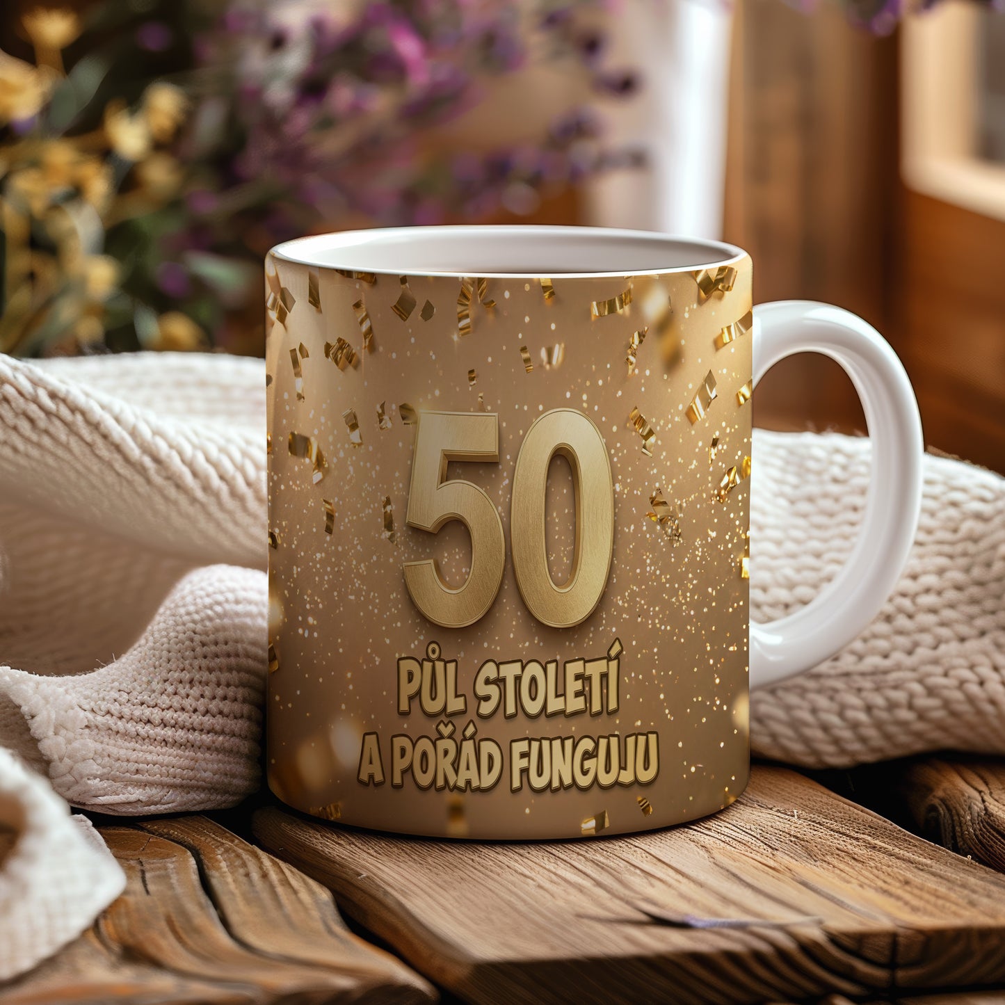 Narozeninový hrnek 50 let – PŮL STOLETÍ A POŘÁD FUNGUJU