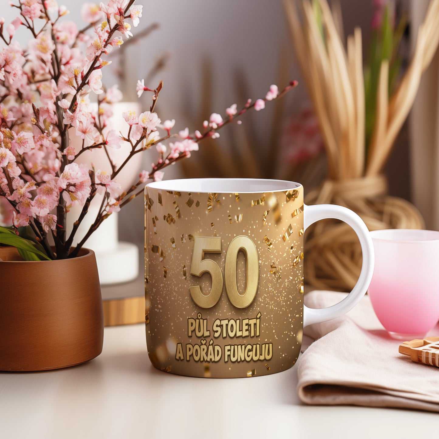 Narozeninový hrnek 50 let – PŮL STOLETÍ A POŘÁD FUNGUJU