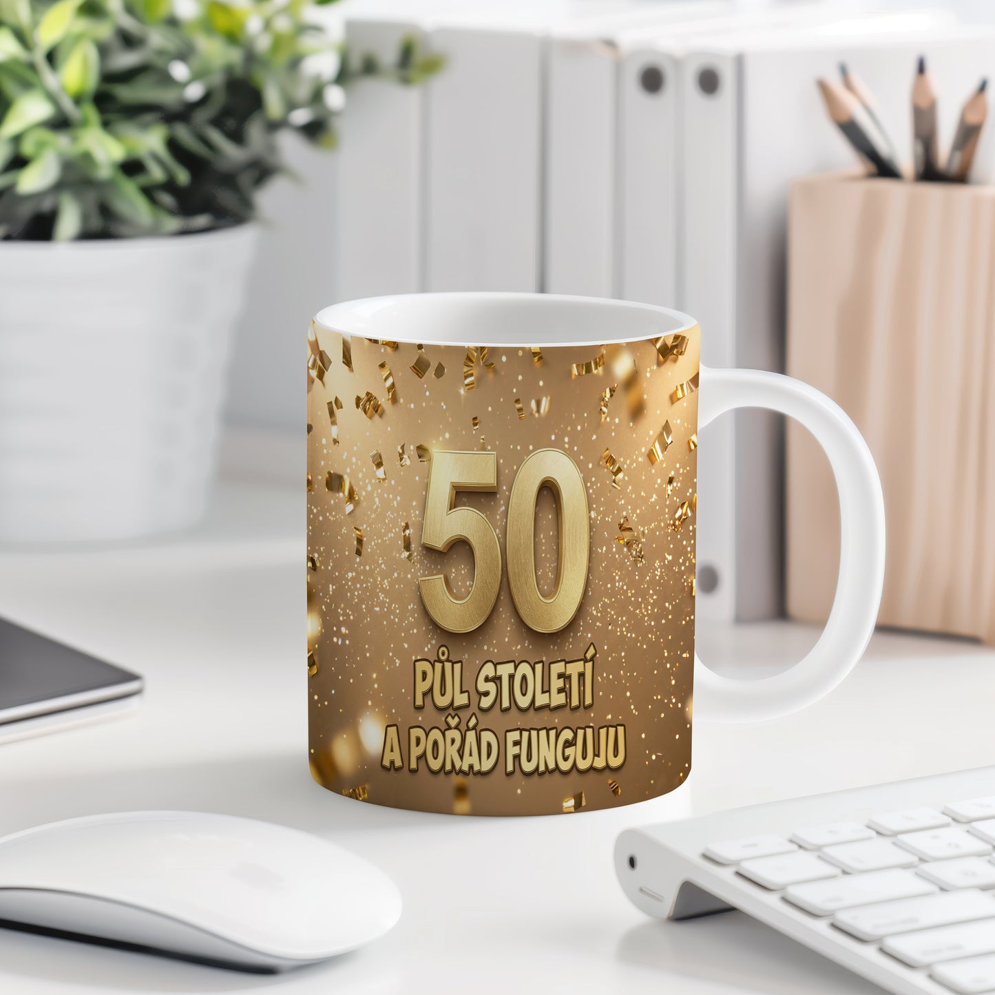 Narozeninový hrnek 50 let – PŮL STOLETÍ A POŘÁD FUNGUJU
