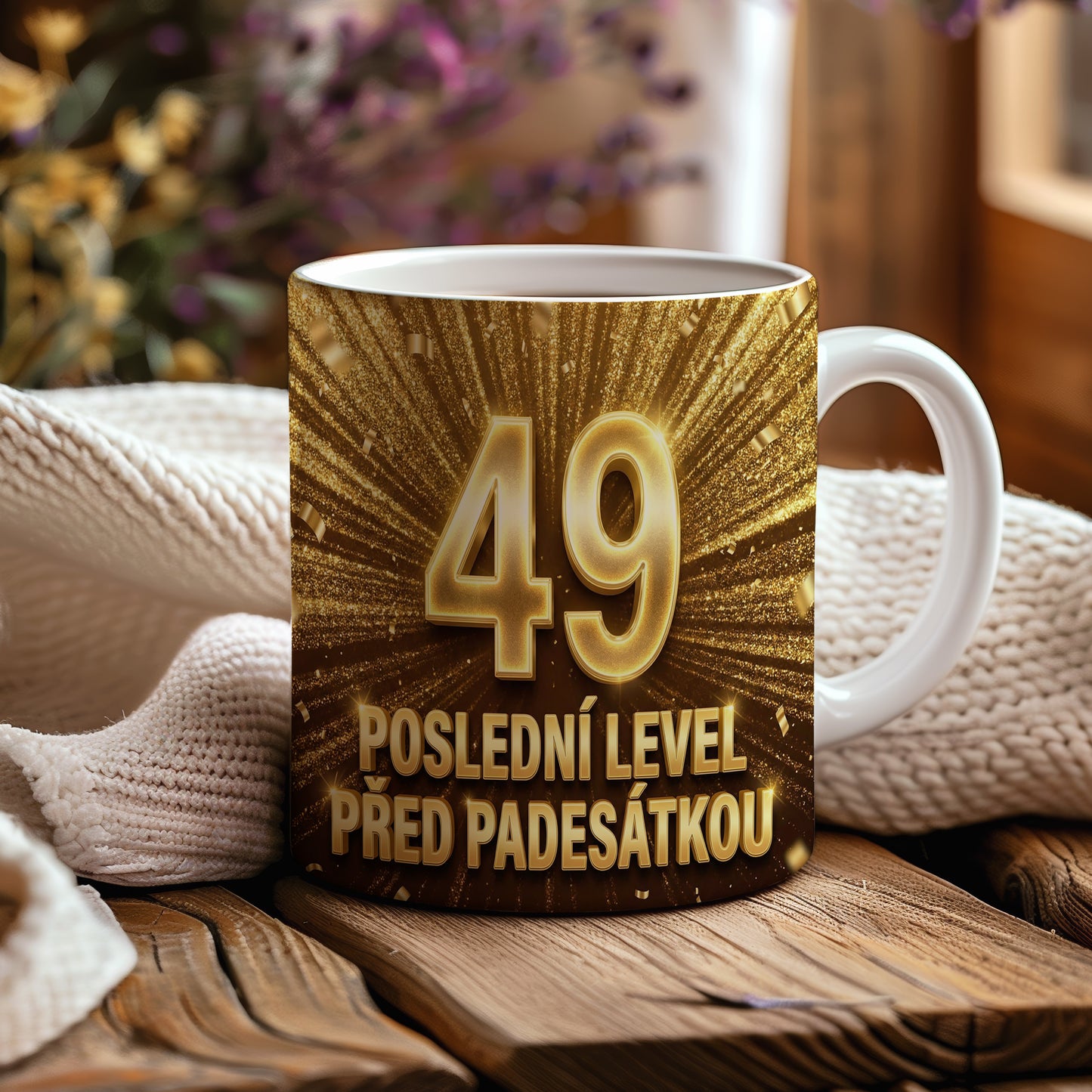 Narozeninový hrnek 49 let – POSLEDNÍ LEVEL PŘED PADESÁTKOU