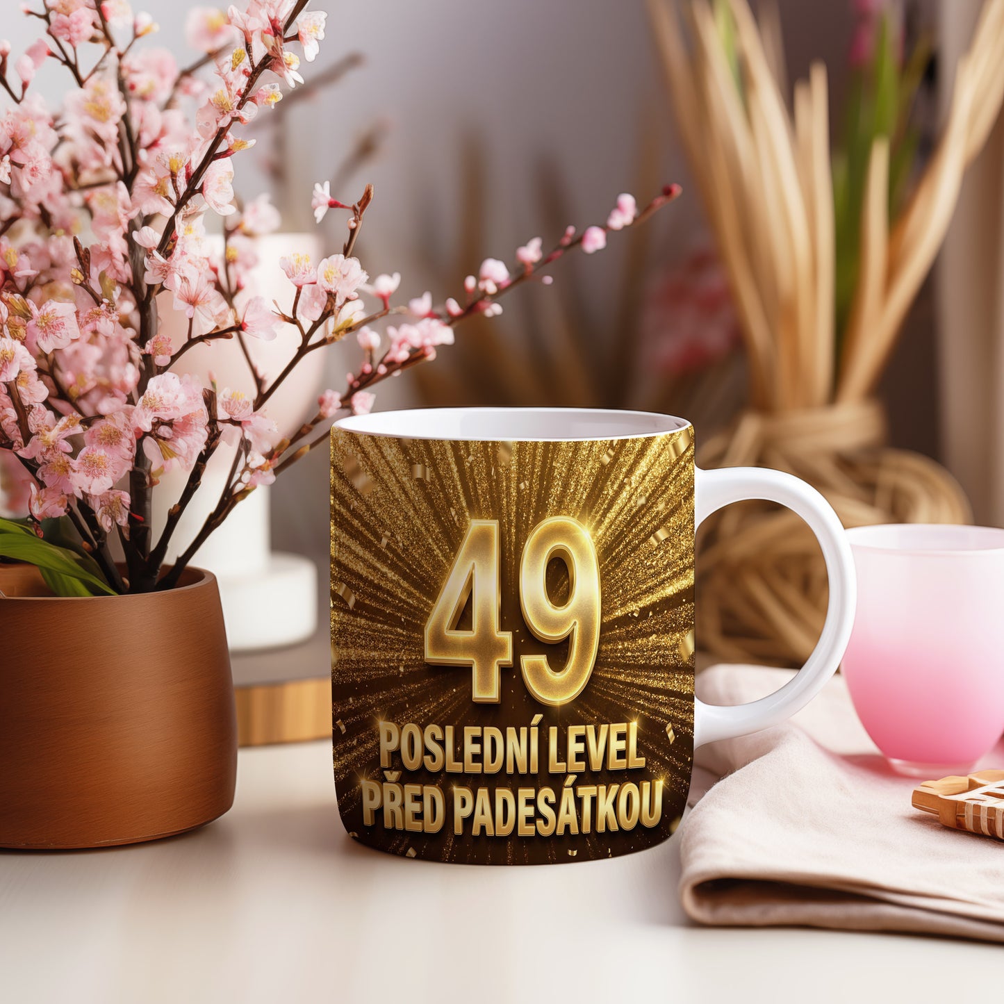 Narozeninový hrnek 49 let – POSLEDNÍ LEVEL PŘED PADESÁTKOU