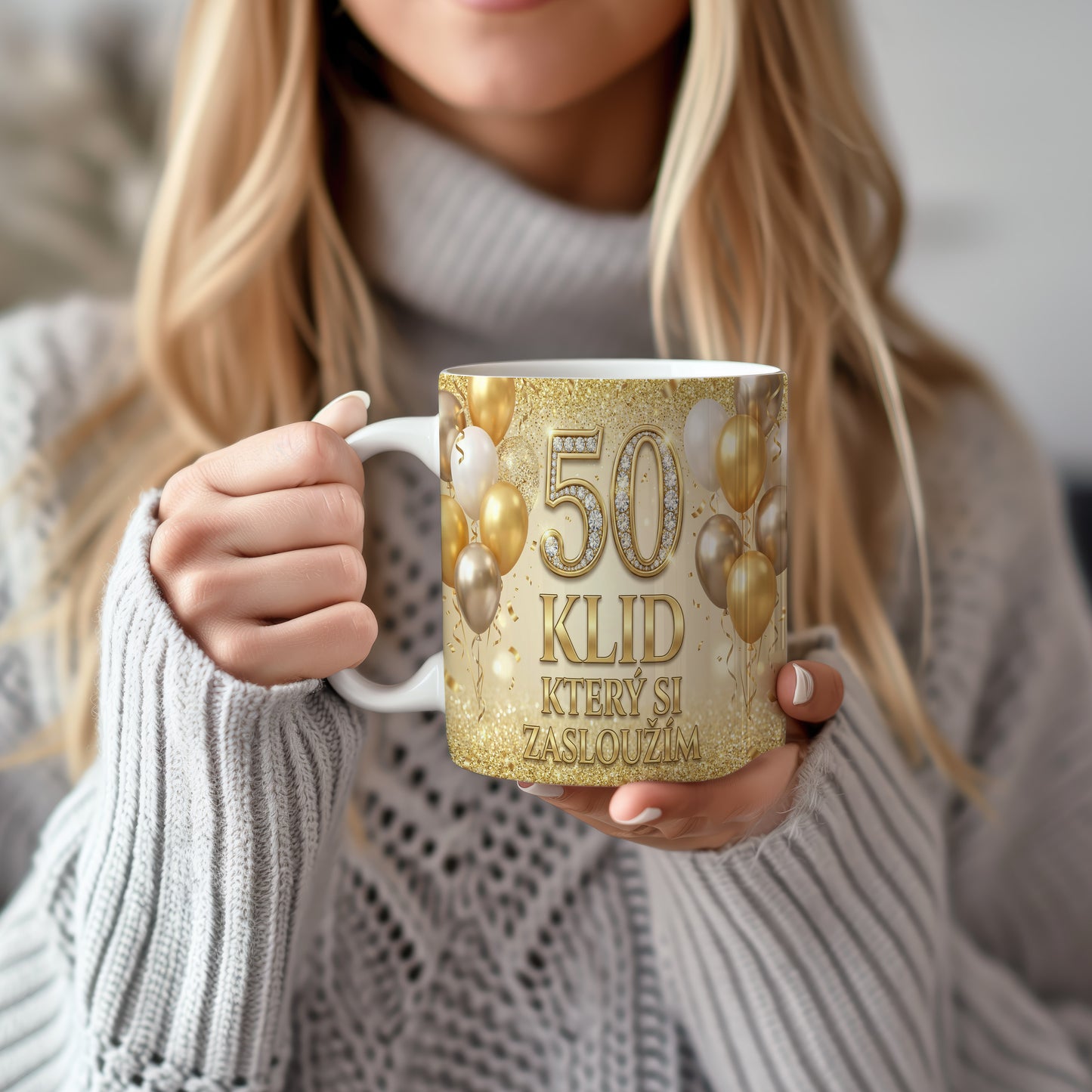 Narozeninový hrnek 50 let – KLID KTERÝ SI ZASLOUŽÍM