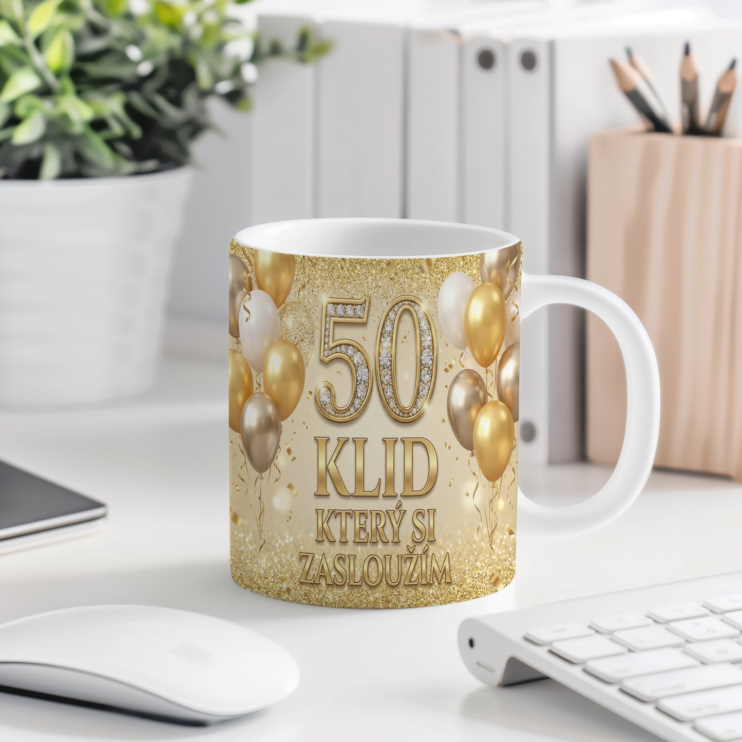 Narozeninový hrnek 50 let – KLID KTERÝ SI ZASLOUŽÍM