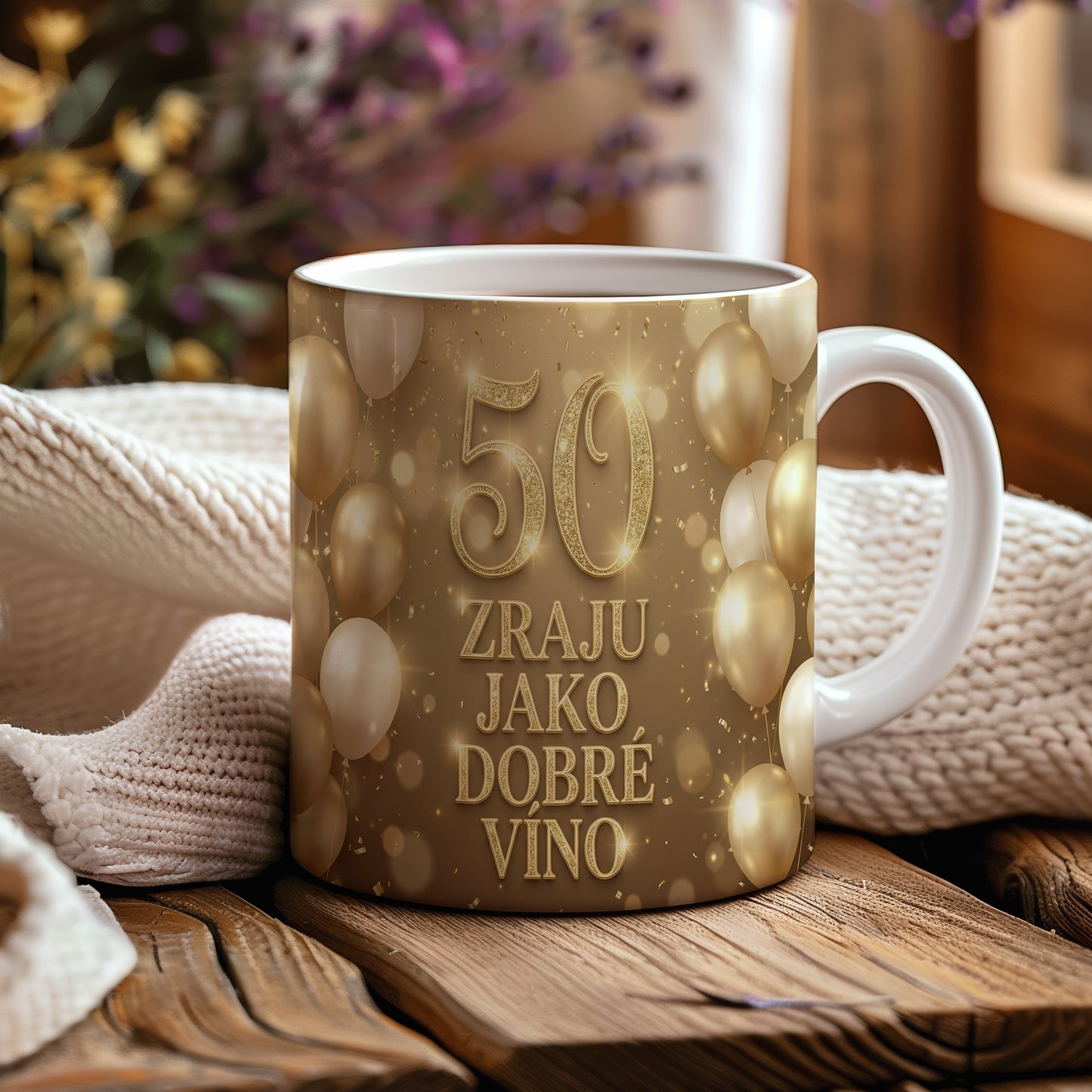 Narozeninový hrnek 50 let – ZRAJU JAKO DOBRÉ VÍNO