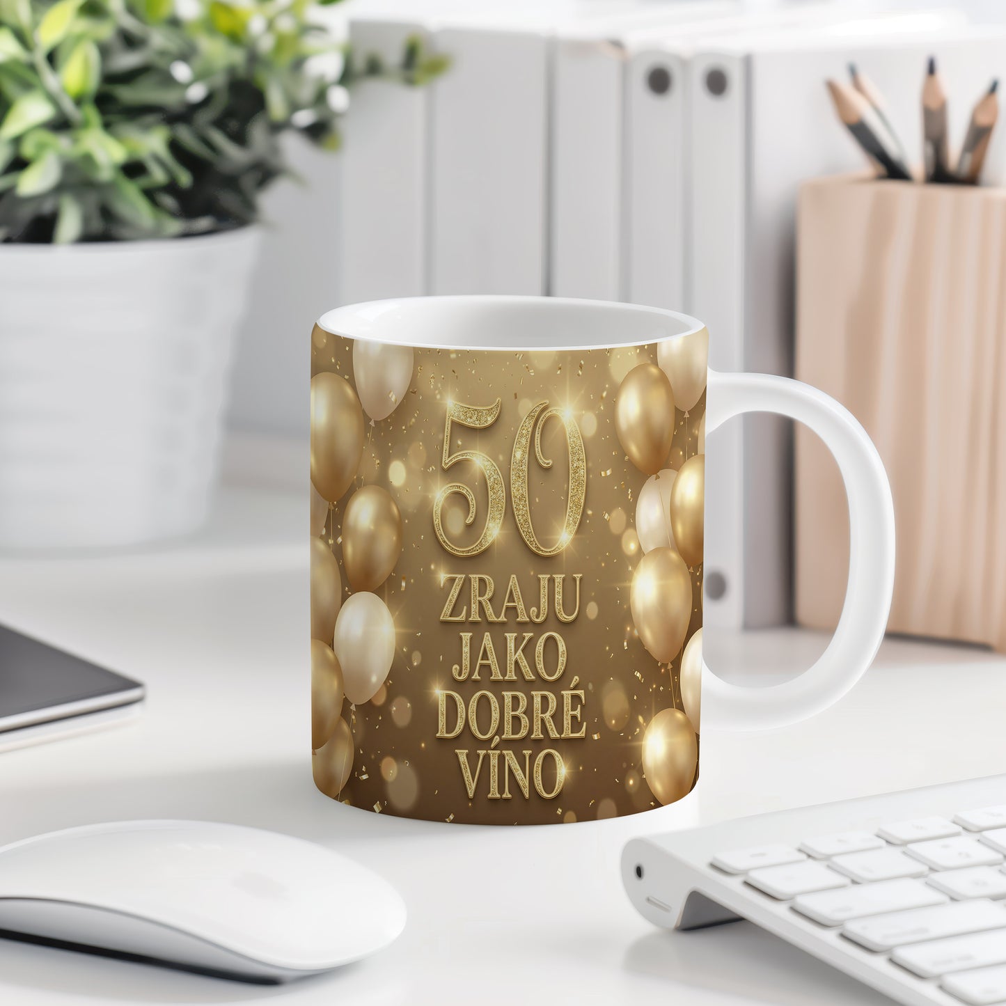 Narozeninový hrnek 50 let – ZRAJU JAKO DOBRÉ VÍNO