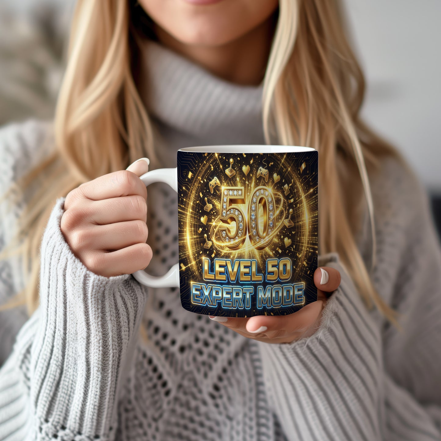 Narozeninový hrnek 50 let – LEVEL 50 EXPERT MODE