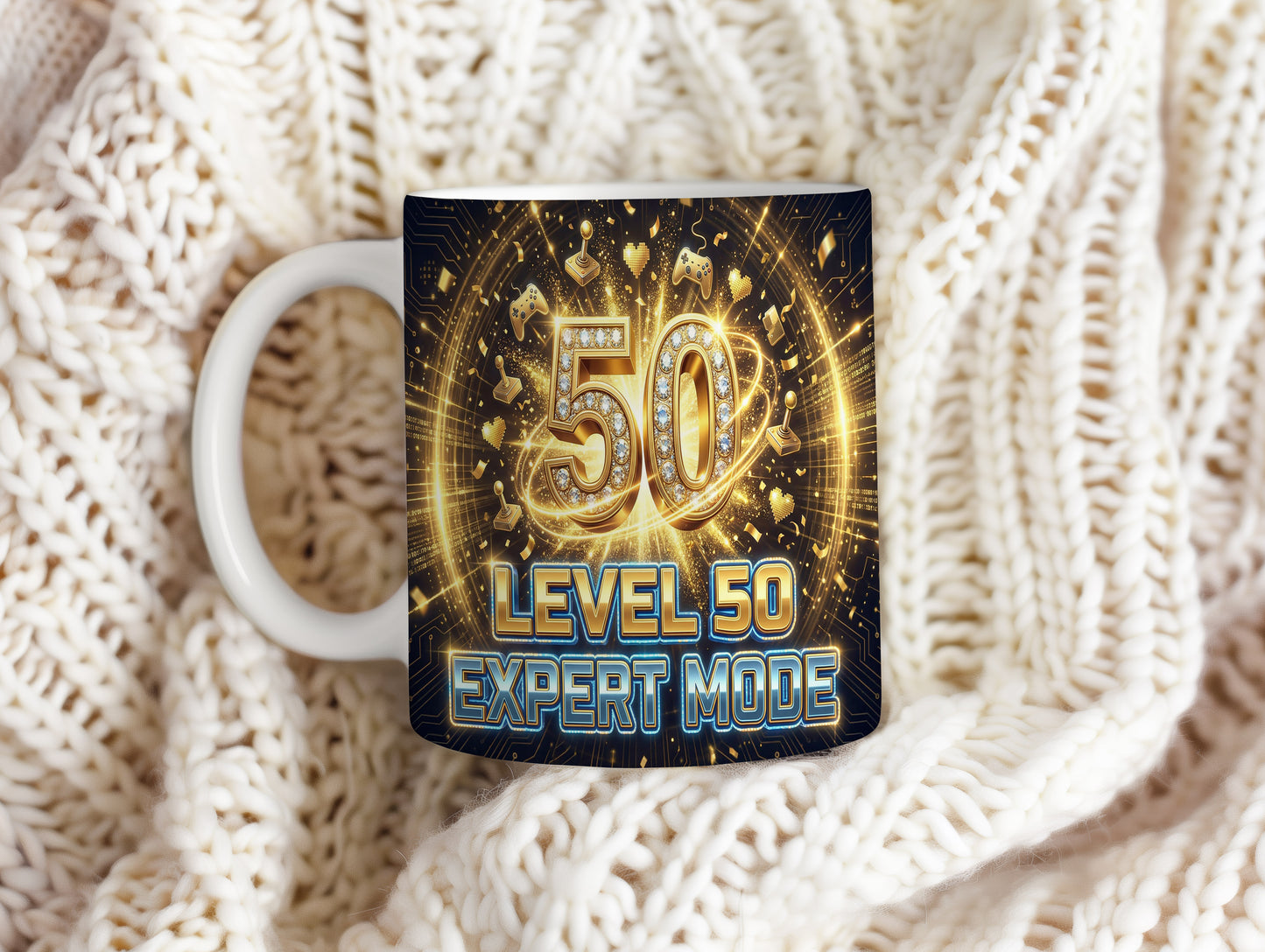 Narozeninový hrnek 50 let – LEVEL 50 EXPERT MODE