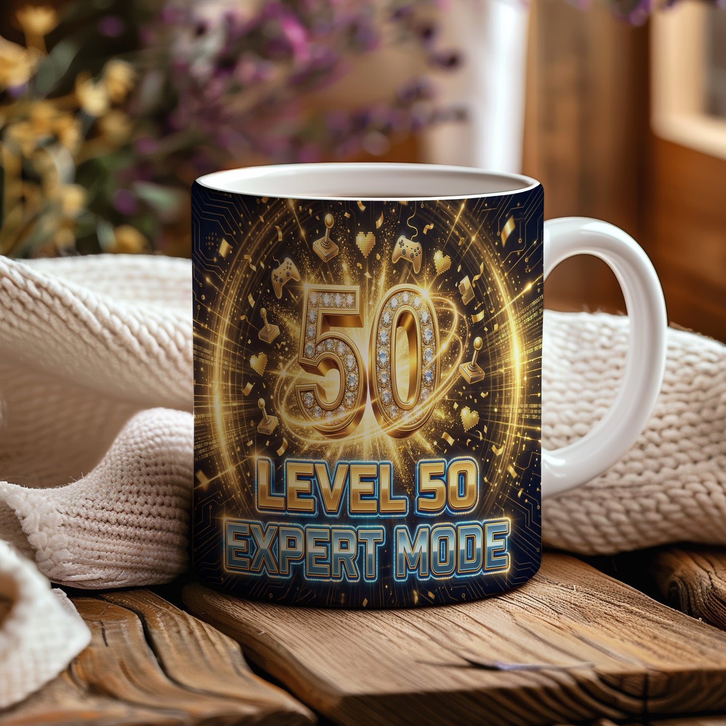 Narozeninový hrnek 50 let – LEVEL 50 EXPERT MODE