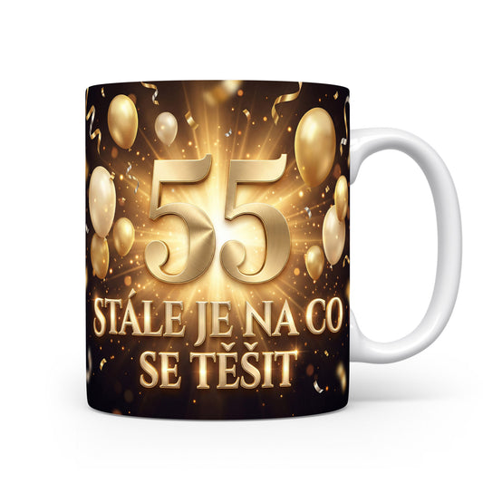 Narozeninový hrnek s číslem 55
