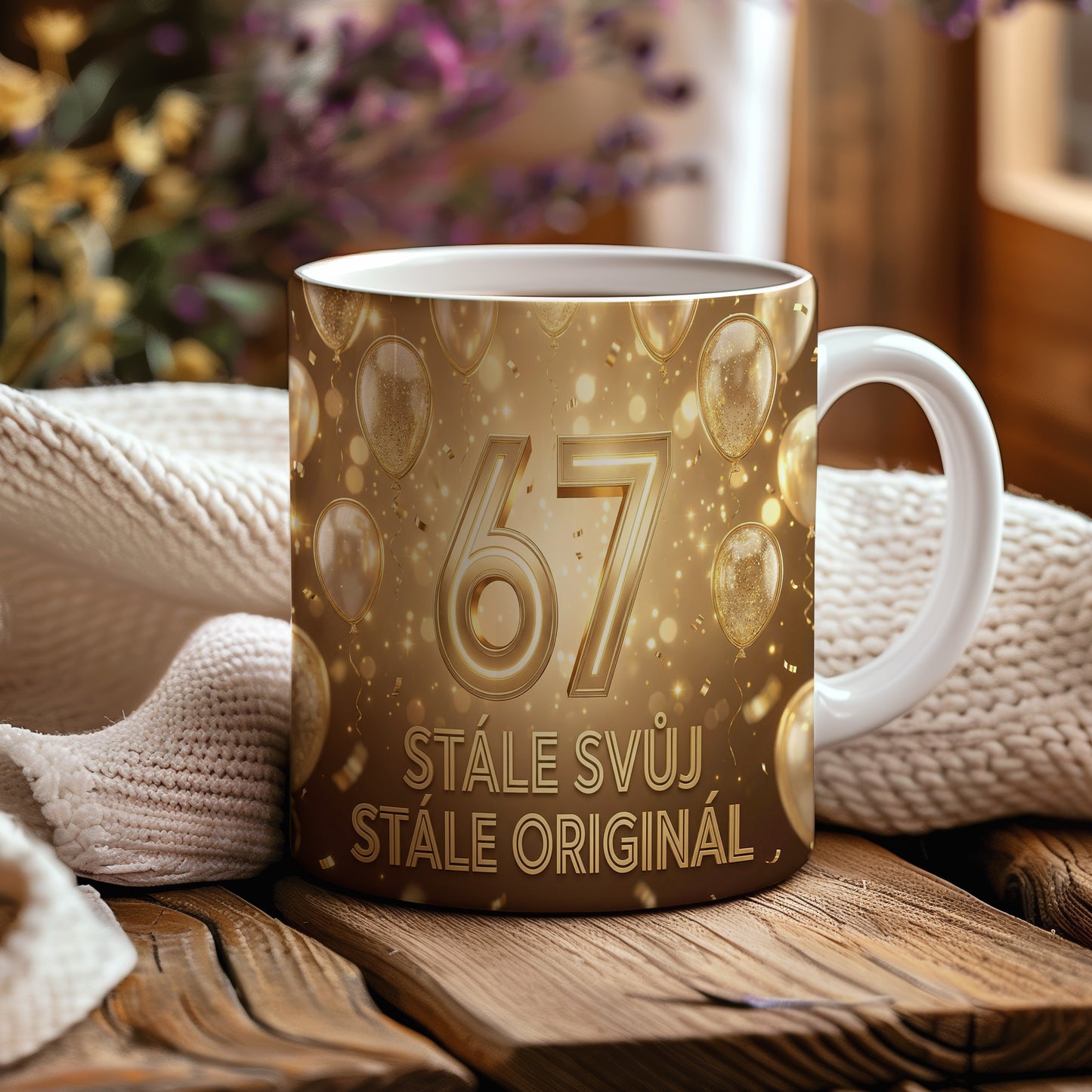 Narozeninový hrnek 67 let – STÁLE SVŮJ, STÁLE ORIGINÁL